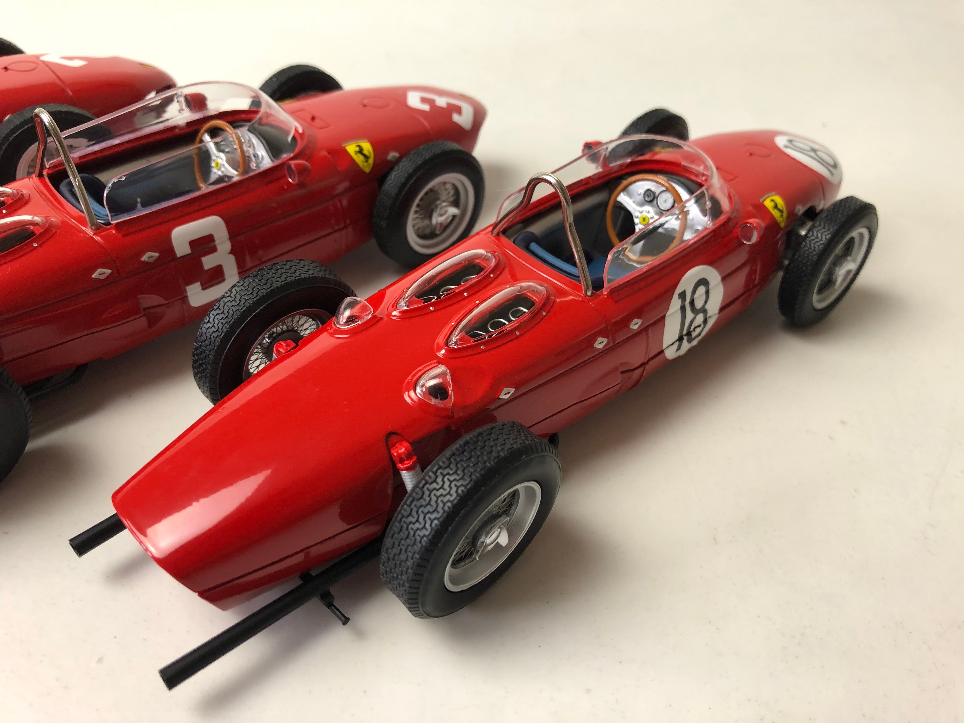 Trio of 1961 Ferrari 156 'Sharknose' 1:18 scale by CMR Models