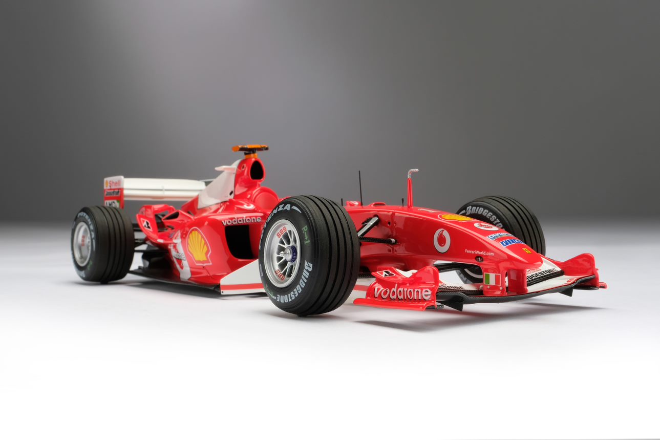 Auctions | Hot Wheels 1/18th scale pair (1) Ferrari F2001 50202 Michael Schumacher, (2) 150 Ferrari Grand Prix Wins - Near Mint to Mint in Good Plus window Auctions | Hot Wheels 1/18th scale pair (1) Ferrari F2001 50202 Michael Schumacher, (2) 150 Ferrari Grand Prix Wins - Near Mint to Mint in Good Plus window