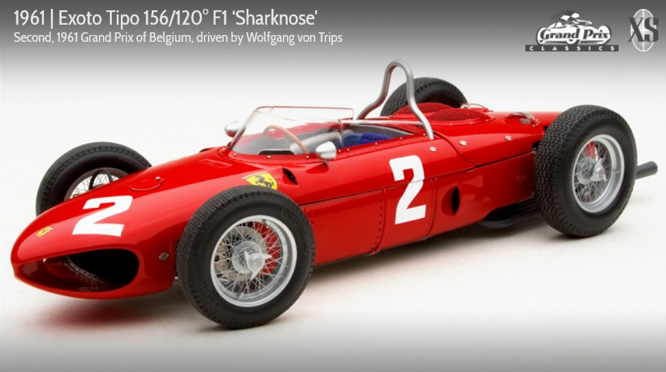 Exoto 1961 Ferrari 156 'Sharknose' 1:18 Wolfgang von Tripps 97203B