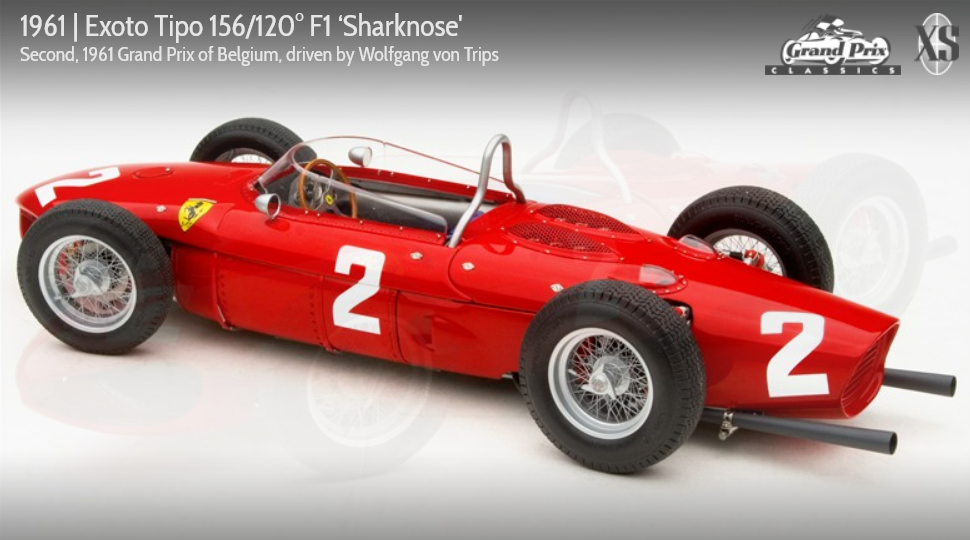 Exoto 1961 Ferrari 156 'Sharknose' 1:18 Wolfgang von Tripps 97203B