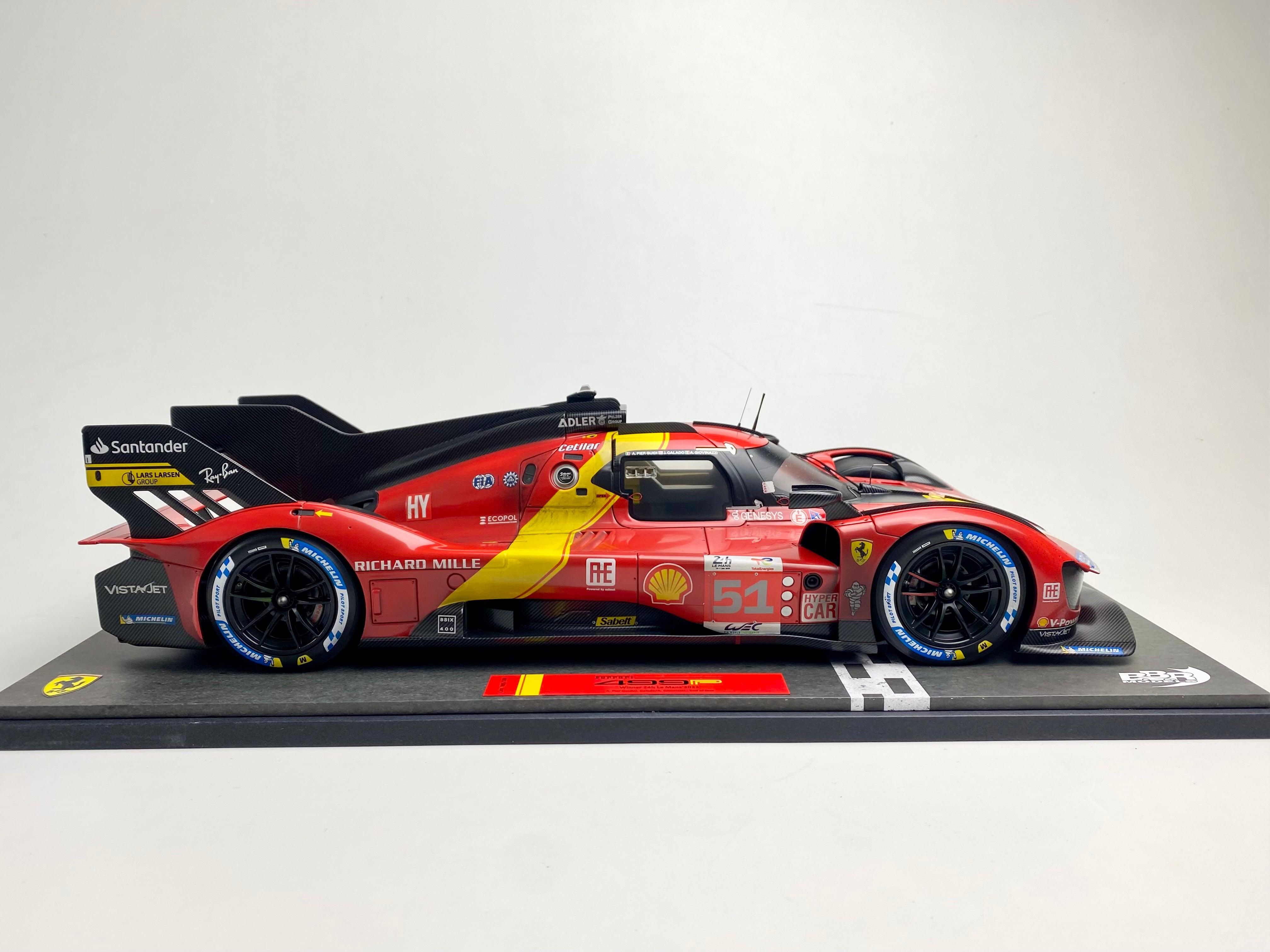 BBR 1:12 scale Ferrari 499P #51 2023 Le Mans winner Race finish