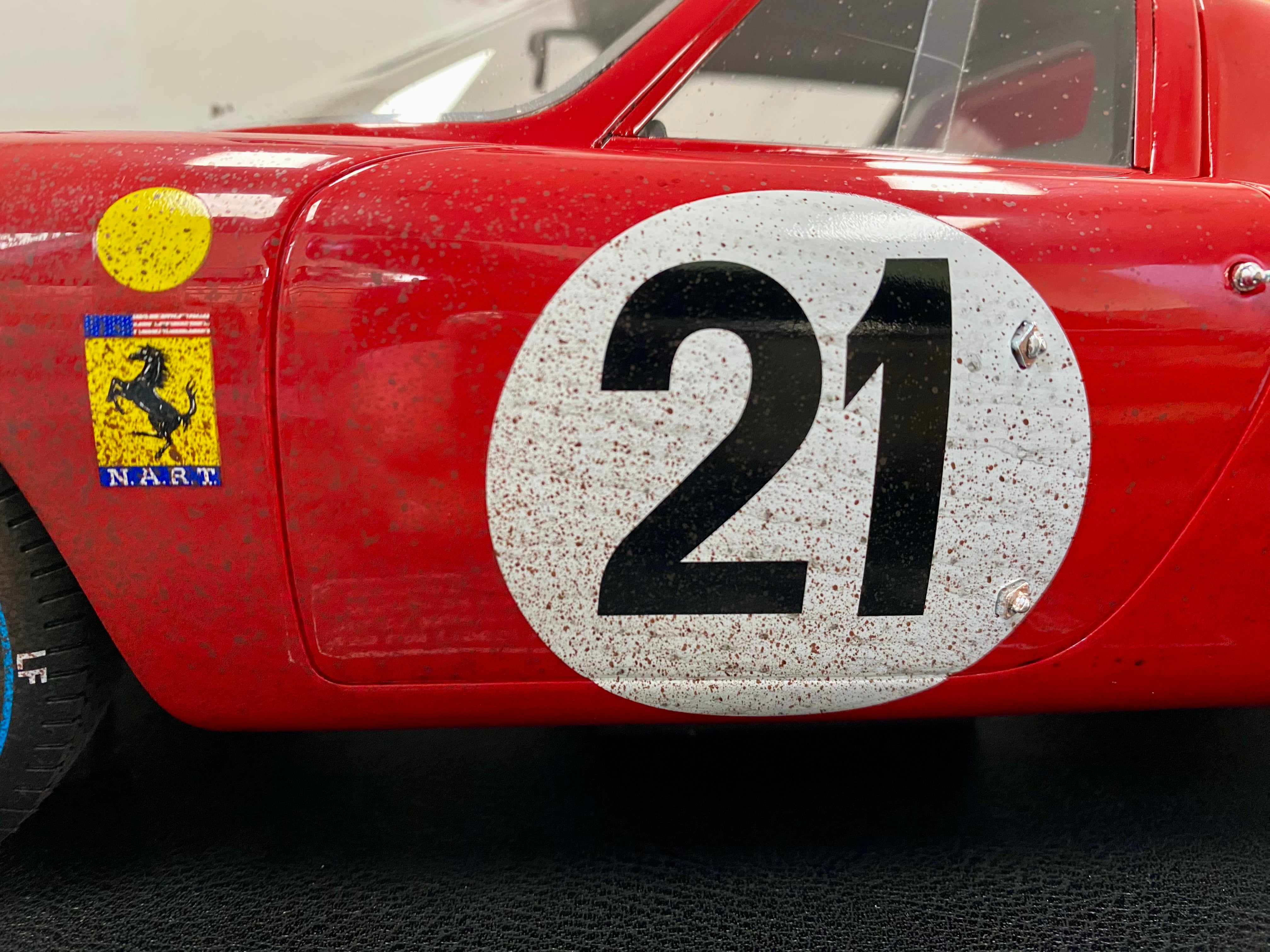 Ferrari 250 LM 1965 Le Mans winner 1:12 scale race weathered