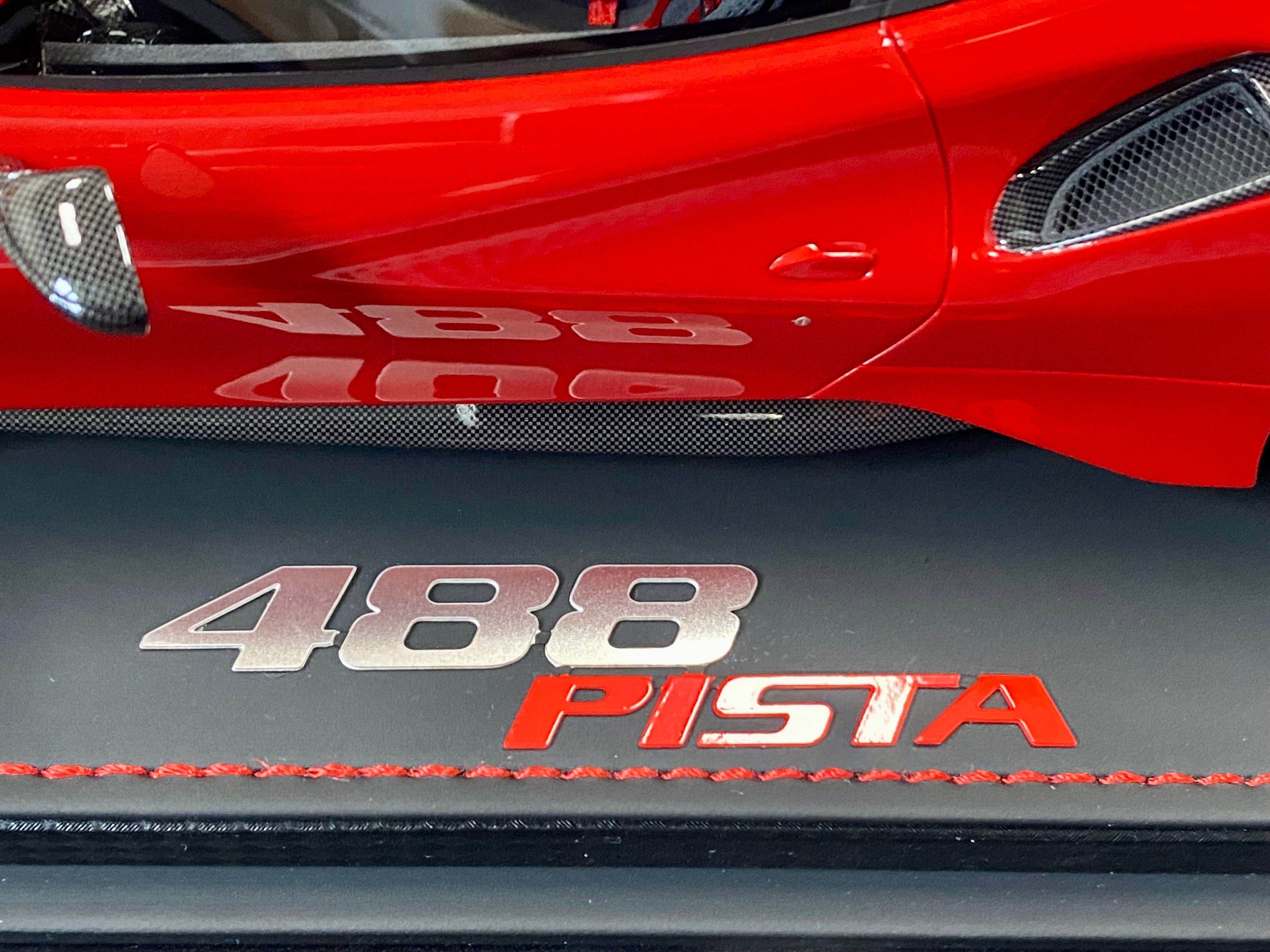 BBR Ferrari 488 Pista 1:18 scale Rosso Corsa carbon wheels