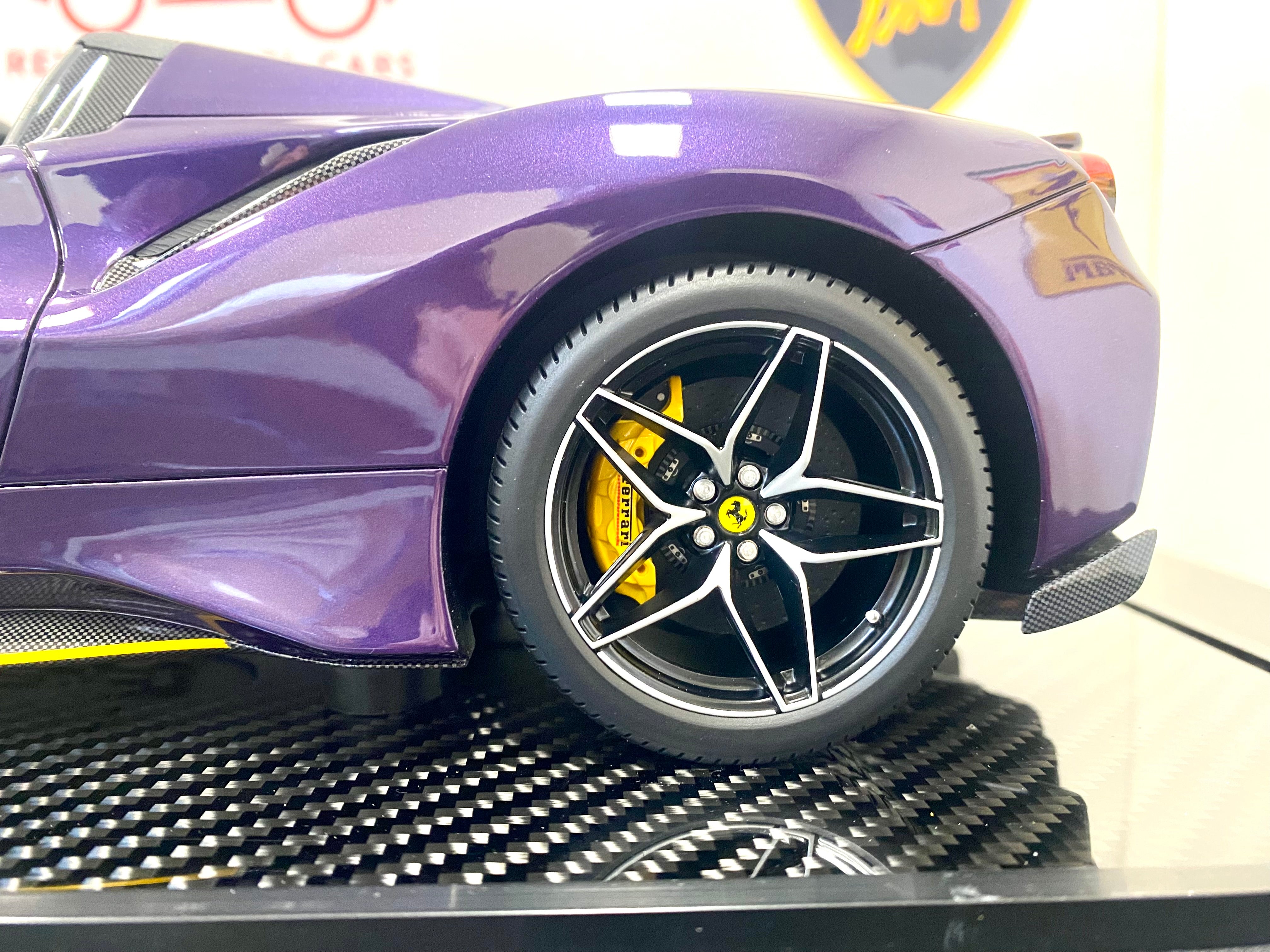 BBR Ferrari 488 Pista Spider 1:12 scale Viola Vio