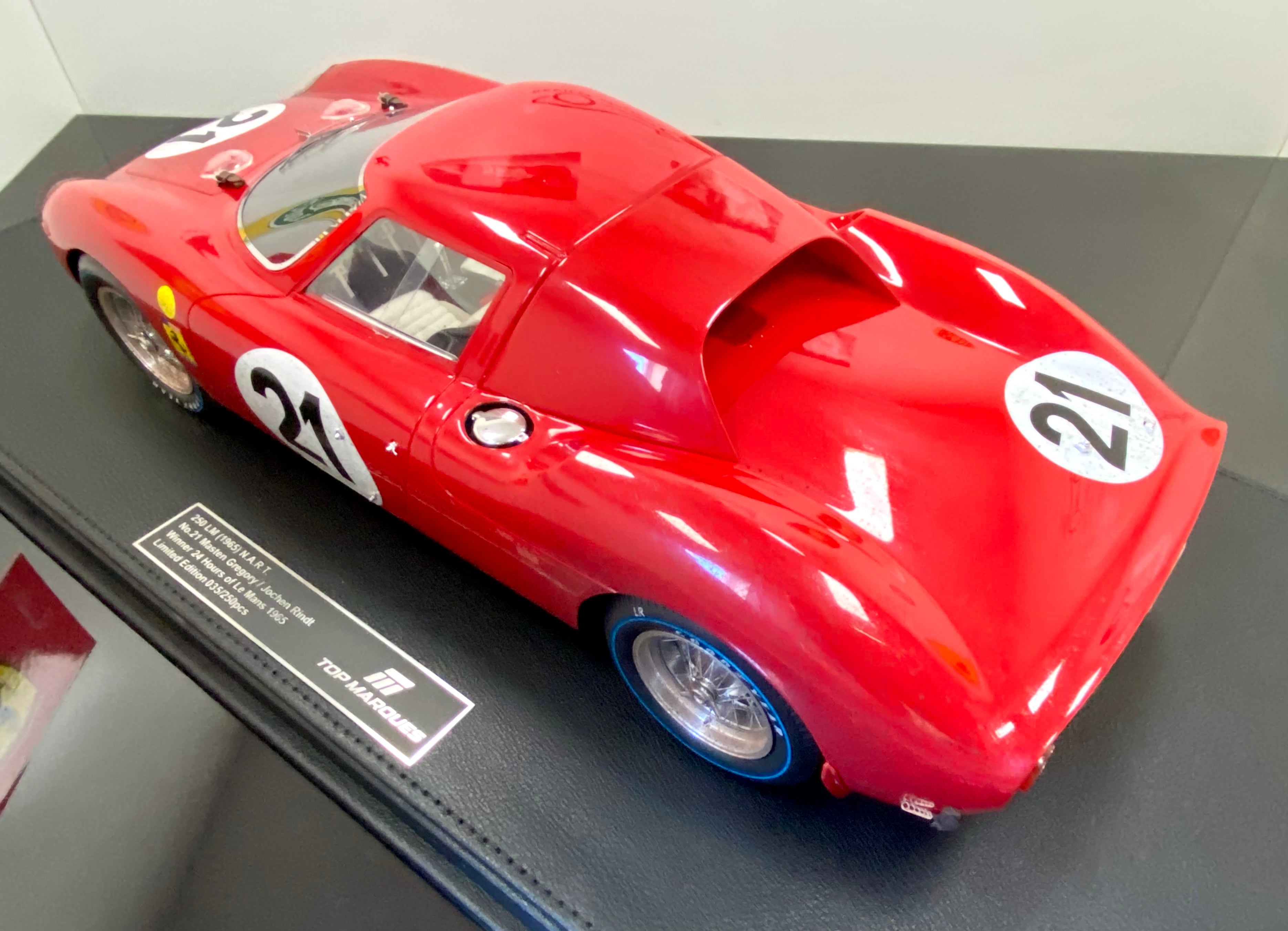 Ferrari 250 LM 1965 Le Mans winner 1:12 scale race weathered