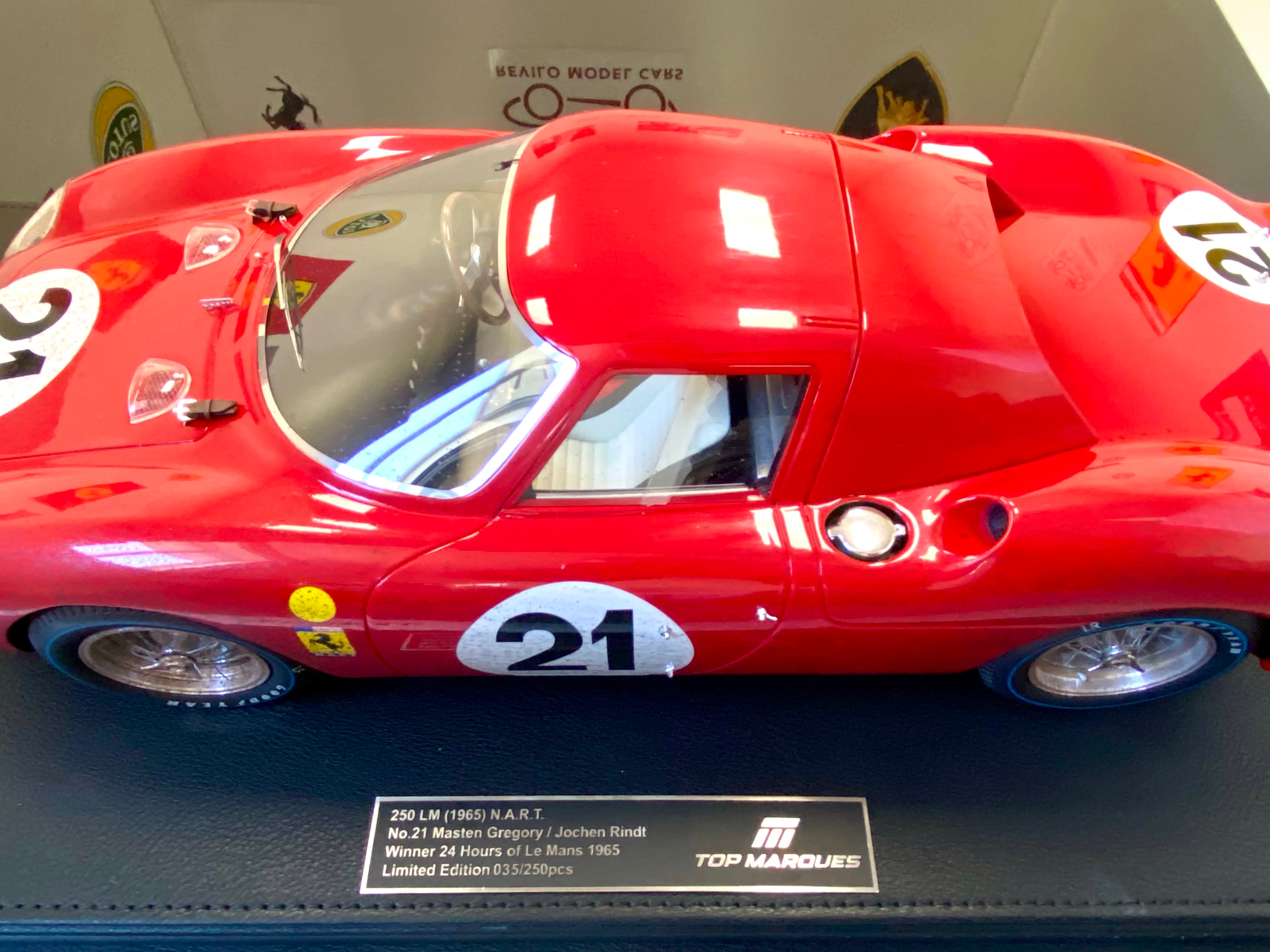 Ferrari 250 LM 1965 Le Mans winner 1:12 scale race weathered