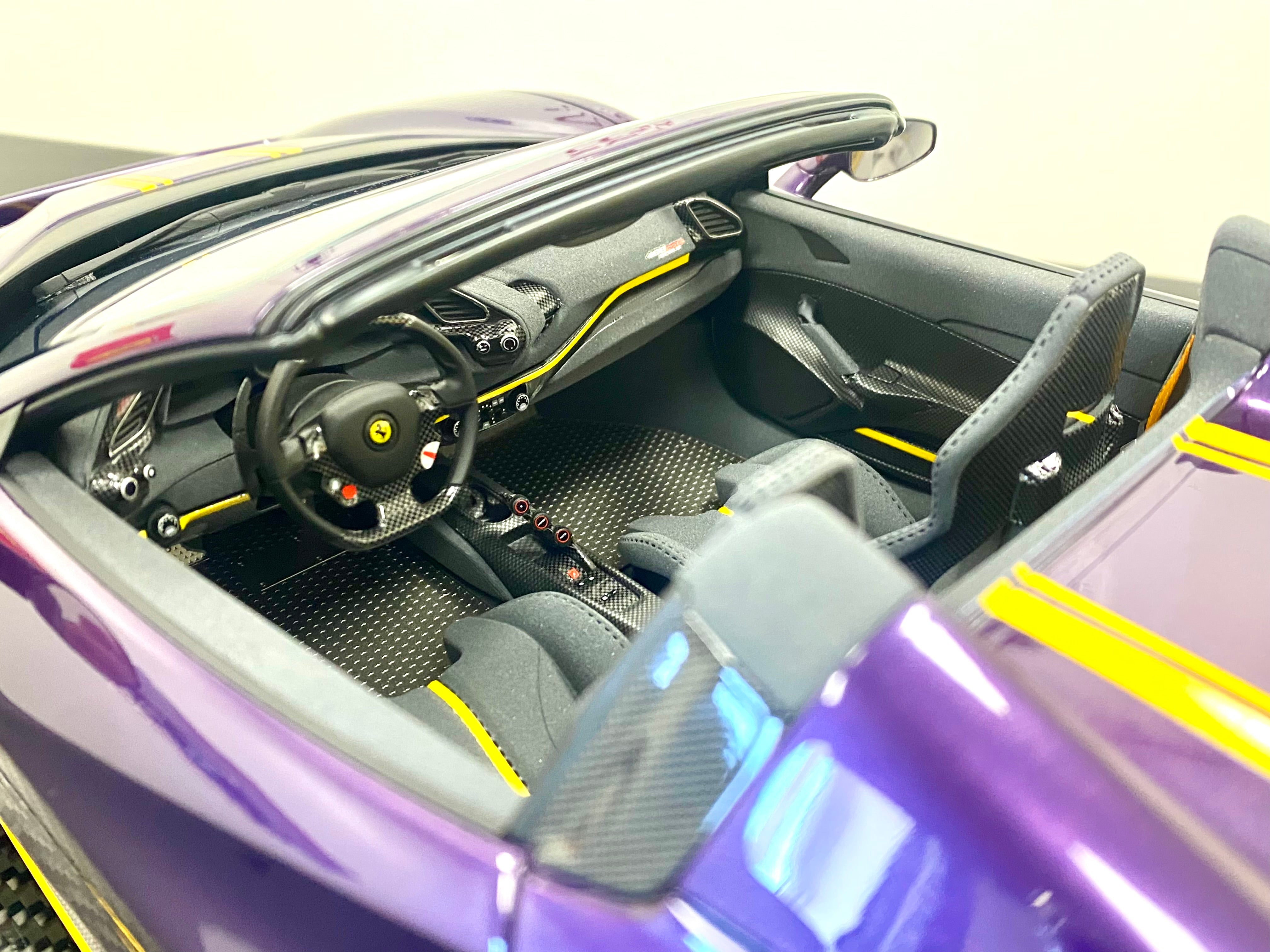 BBR Ferrari 488 Pista Spider 1:12 scale Viola Vio