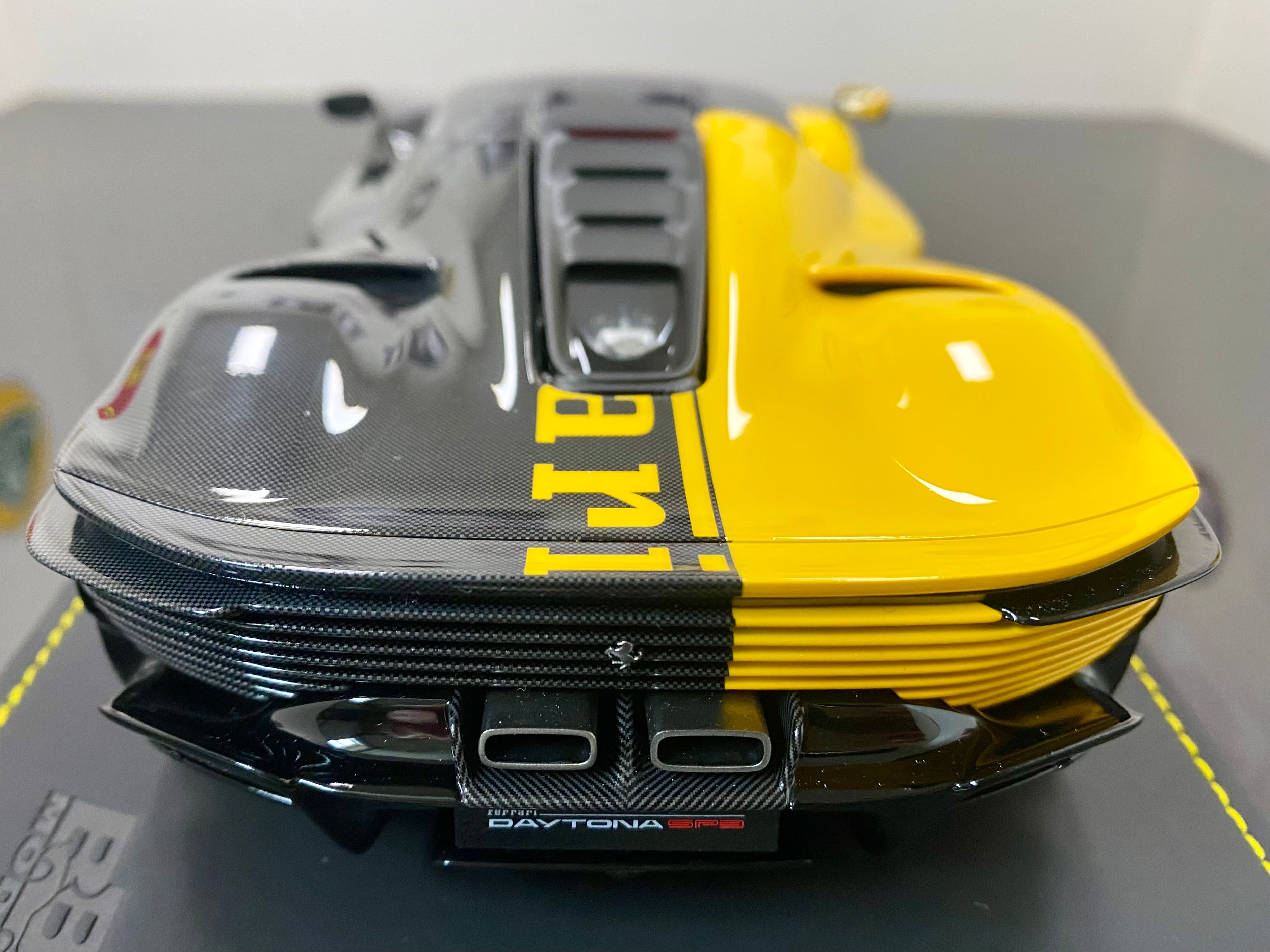 BBR 1:18 scale Ferrari Daytona SP3 Taylor Made 599+1 yellow/black