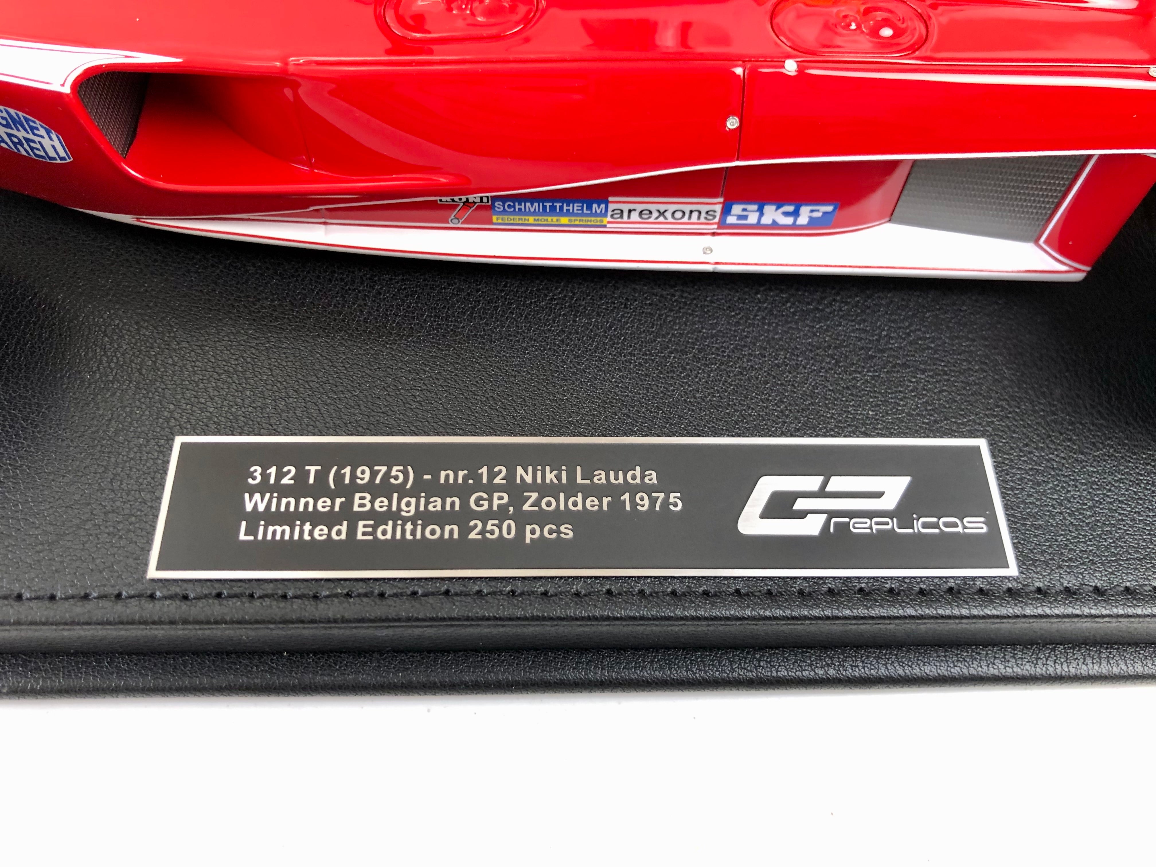 1:12 scale Ferrari 312 T Niki Lauda #12 with driver