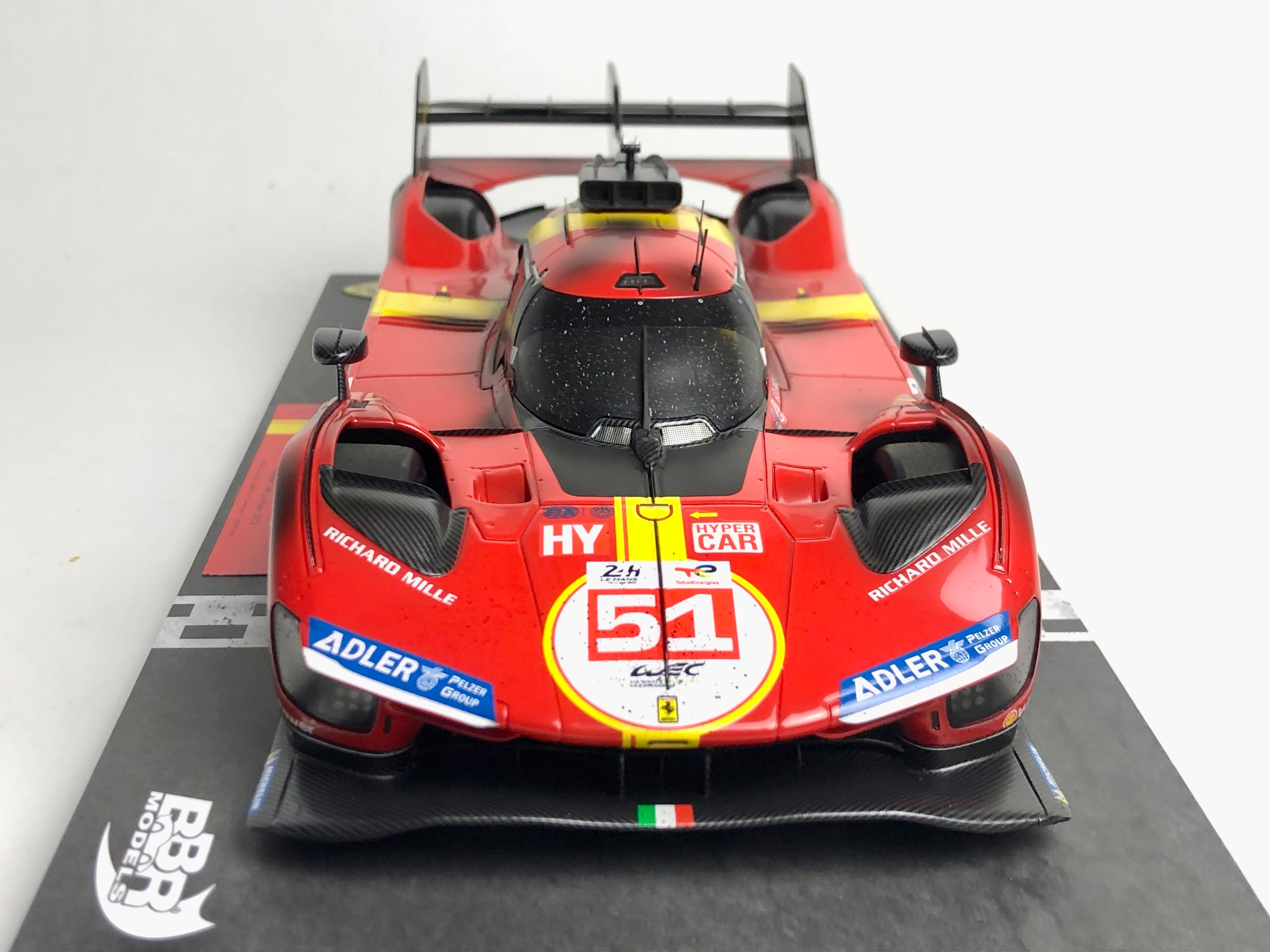 BBR 1:12 scale Ferrari 499P #51 2023 Le Mans winner Race finish