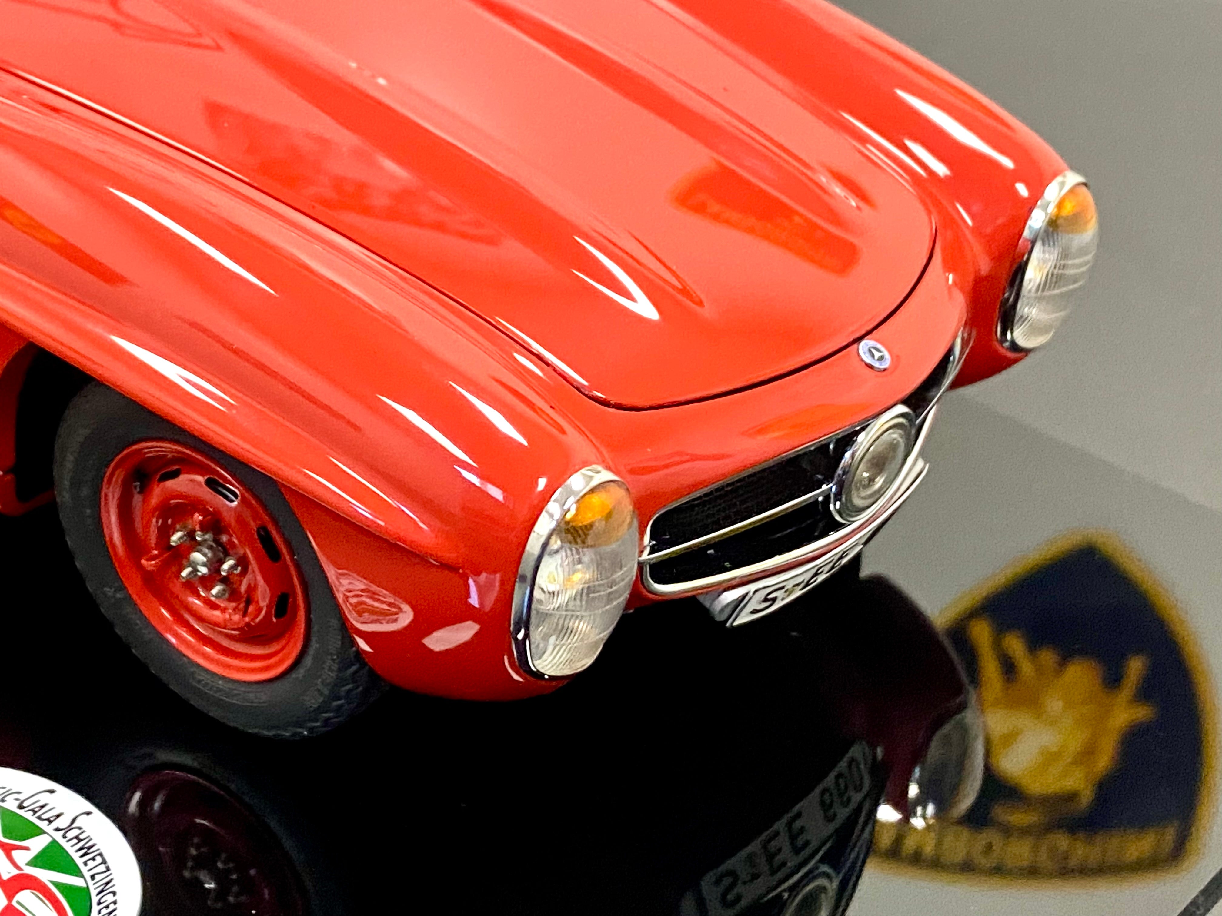 CMC 1:18 Mercedes 300SL M296 Red open top race CGS #4