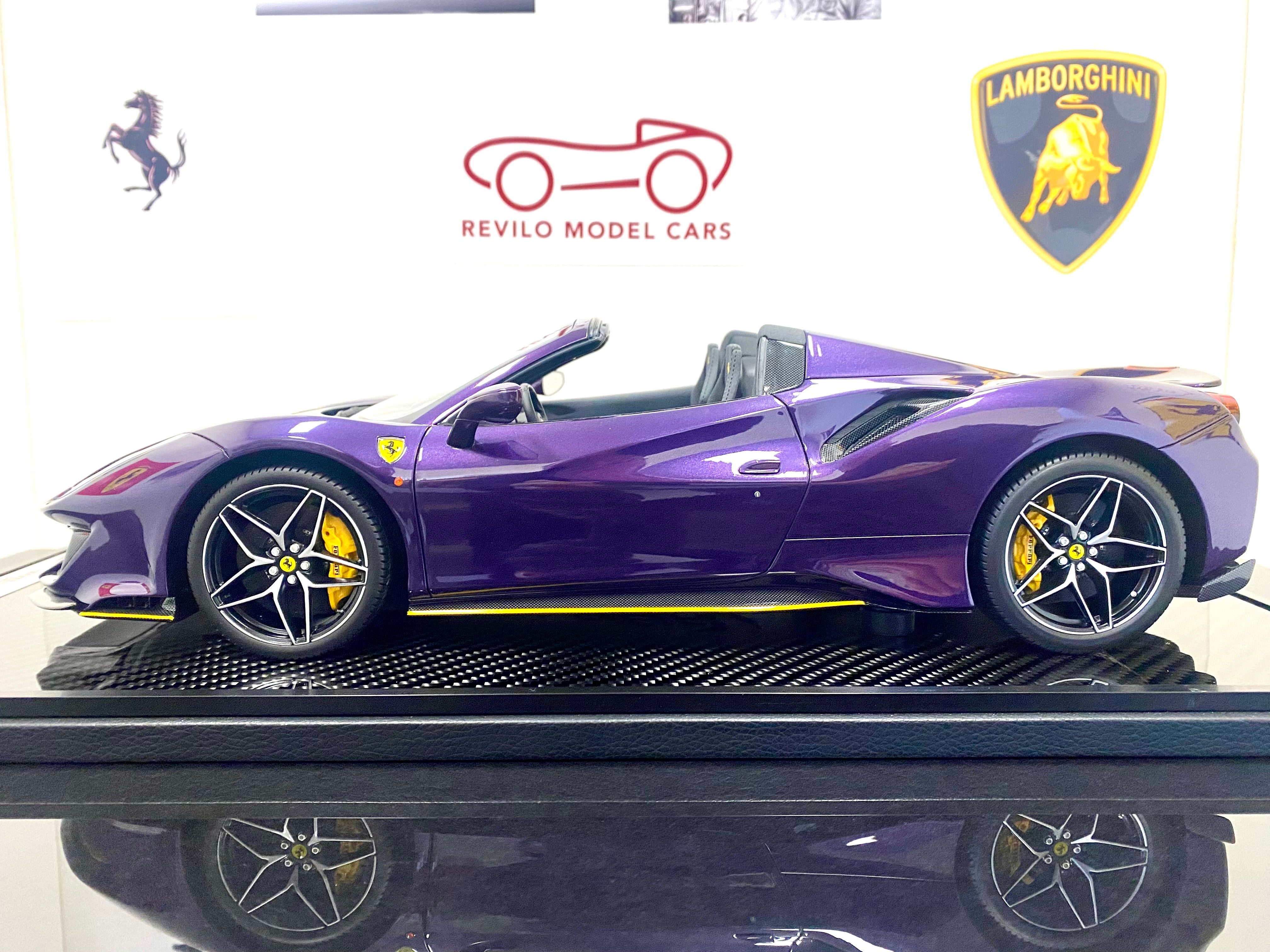 BBR Ferrari 488 Pista Spider 1:12 scale Viola Vio