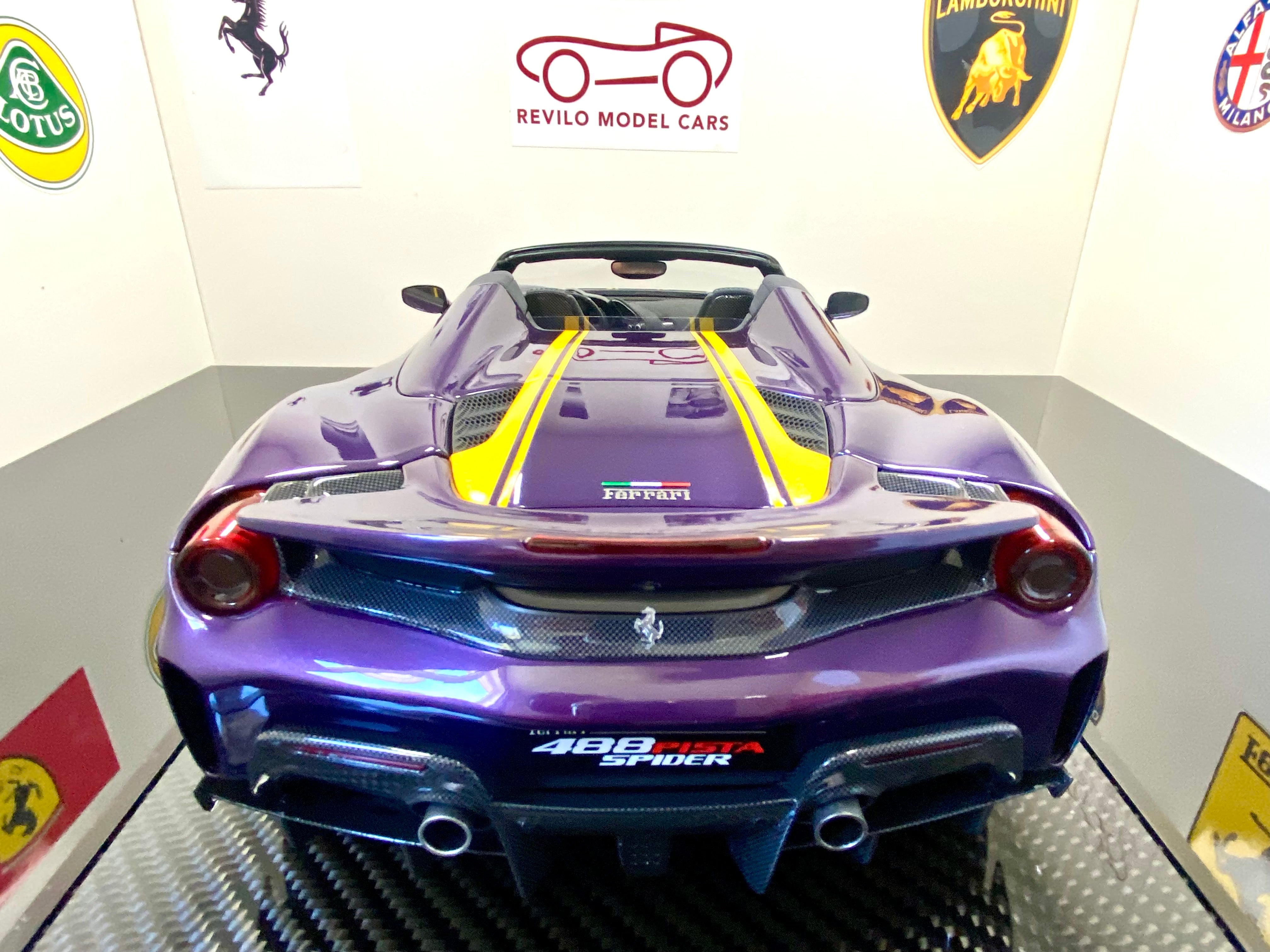 BBR Ferrari 488 Pista Spider 1:12 scale Viola Vio