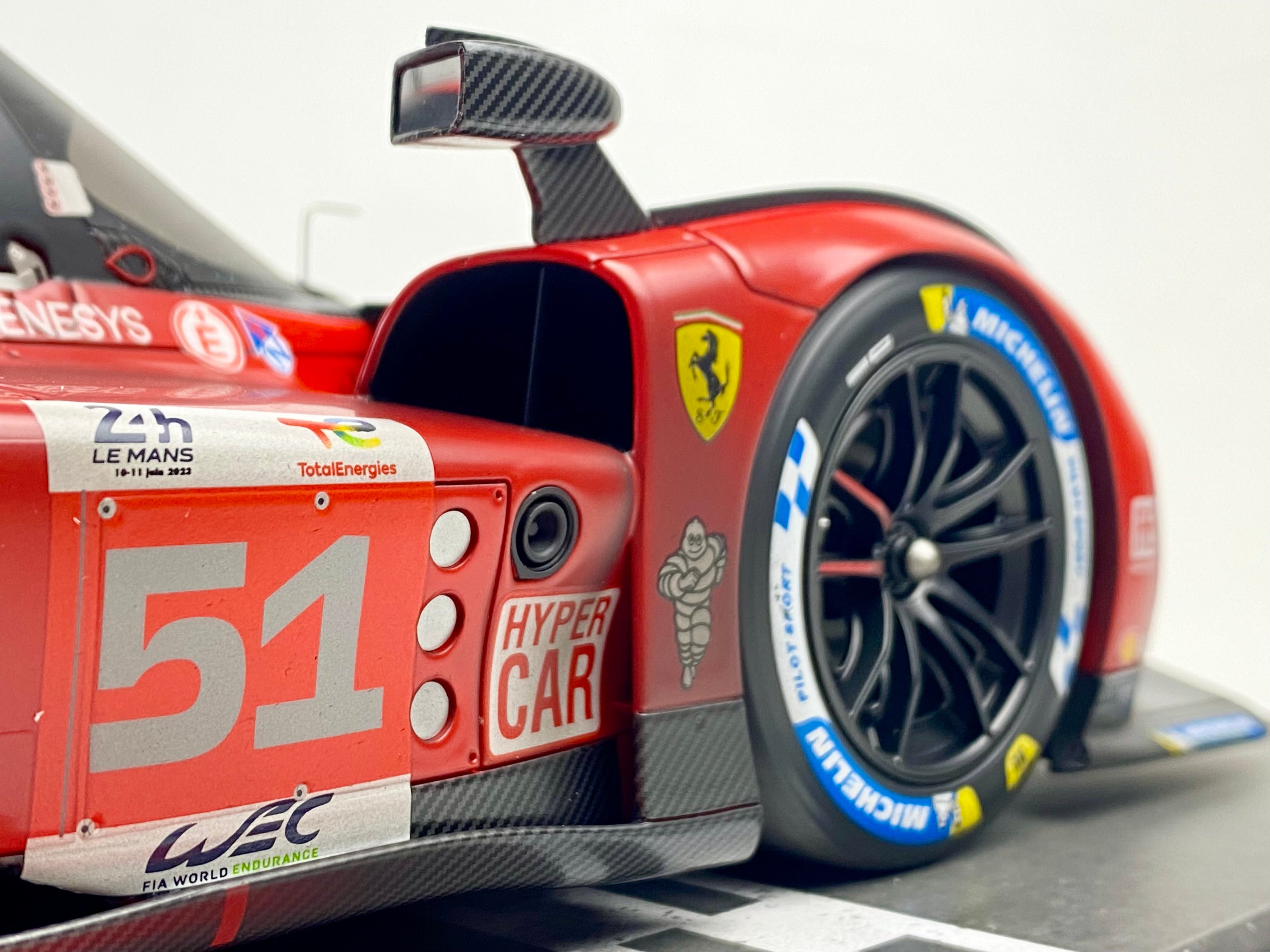 BBR 1:12 scale Ferrari 499P #51 2023 Le Mans winner Race finish