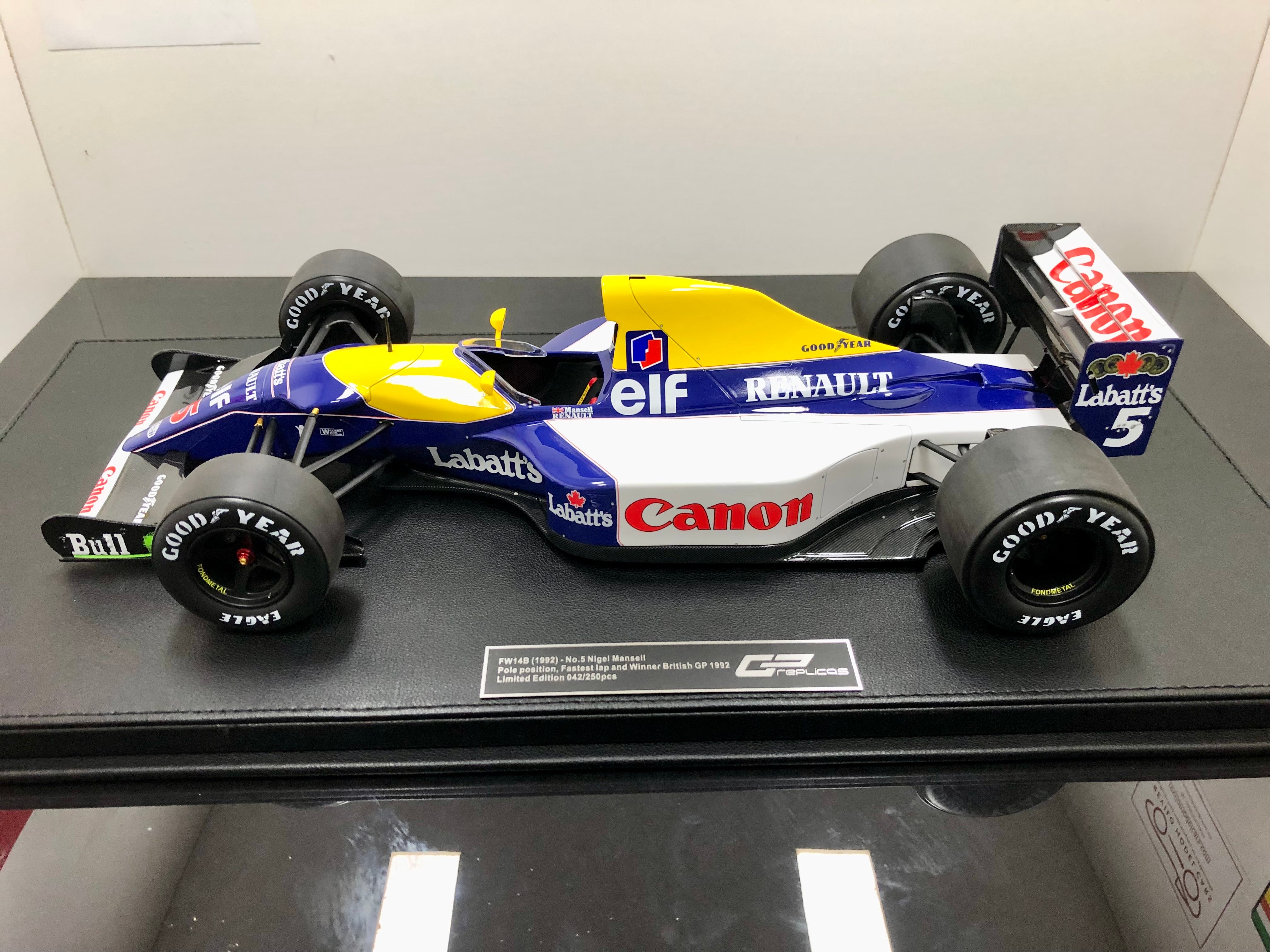 1:12 scale Williams FW14/B winner British Grand Prix 1992 Mansell