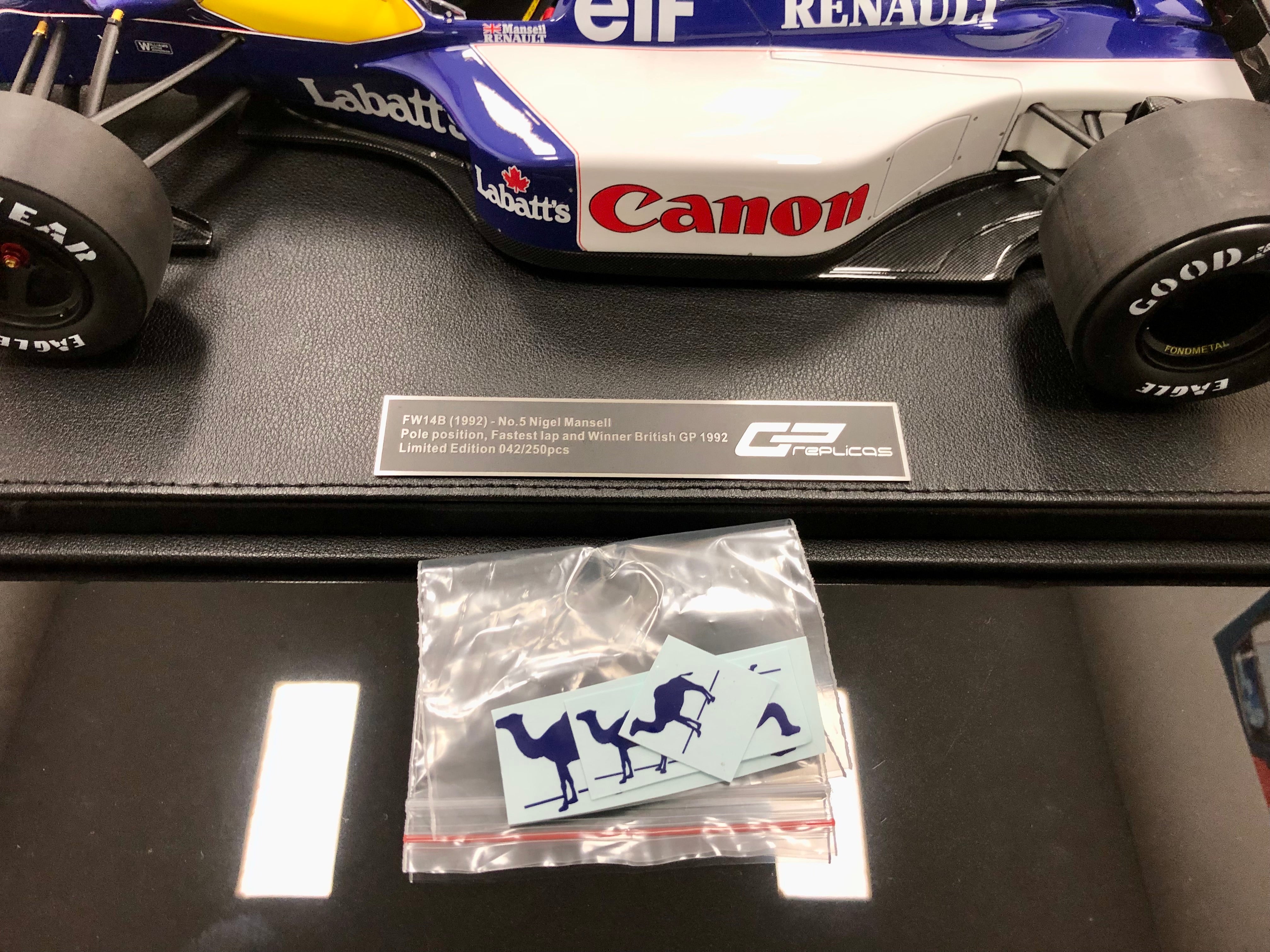 1:12 scale Williams FW14/B winner British Grand Prix 1992 Mansell
