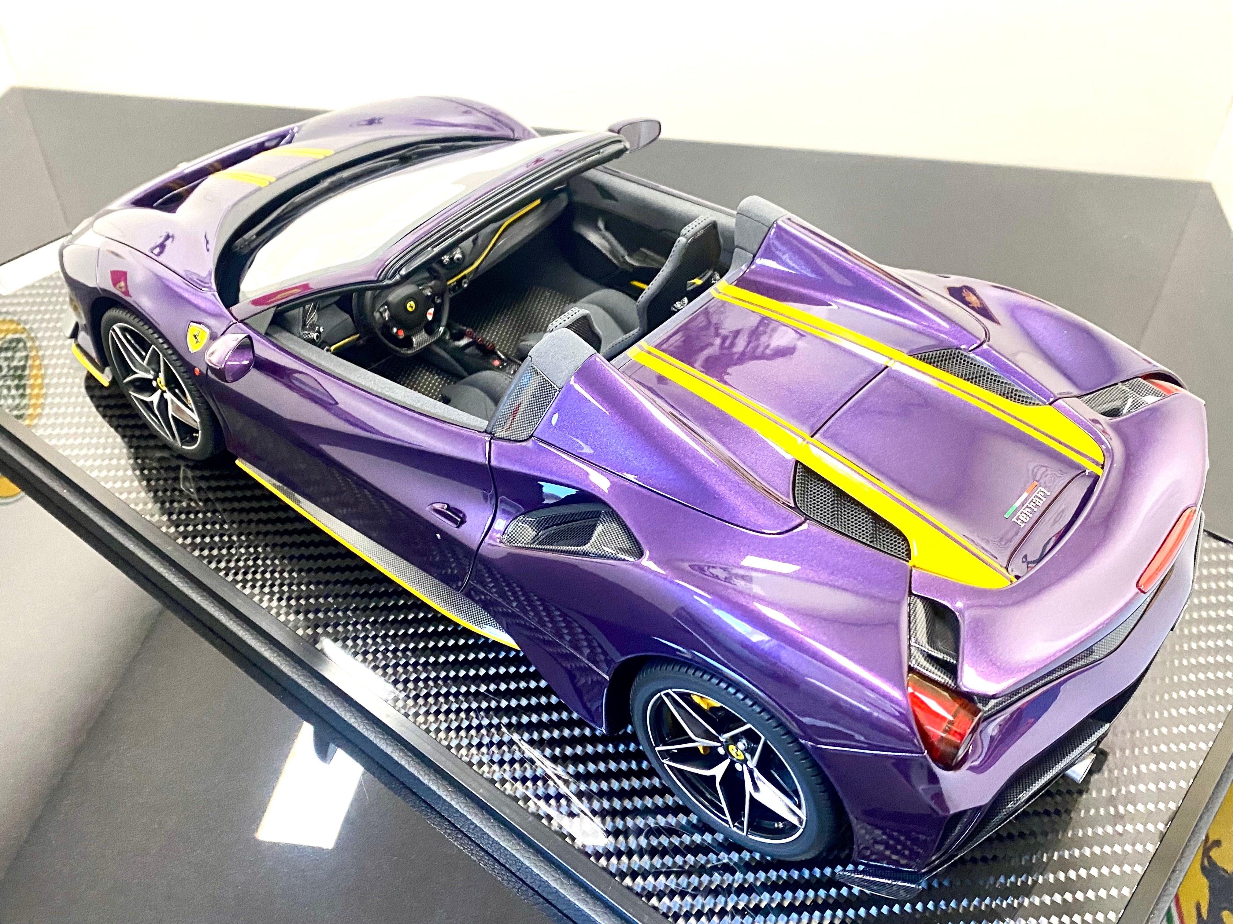 BBR Ferrari 488 Pista Spider 1:12 scale Viola Vio