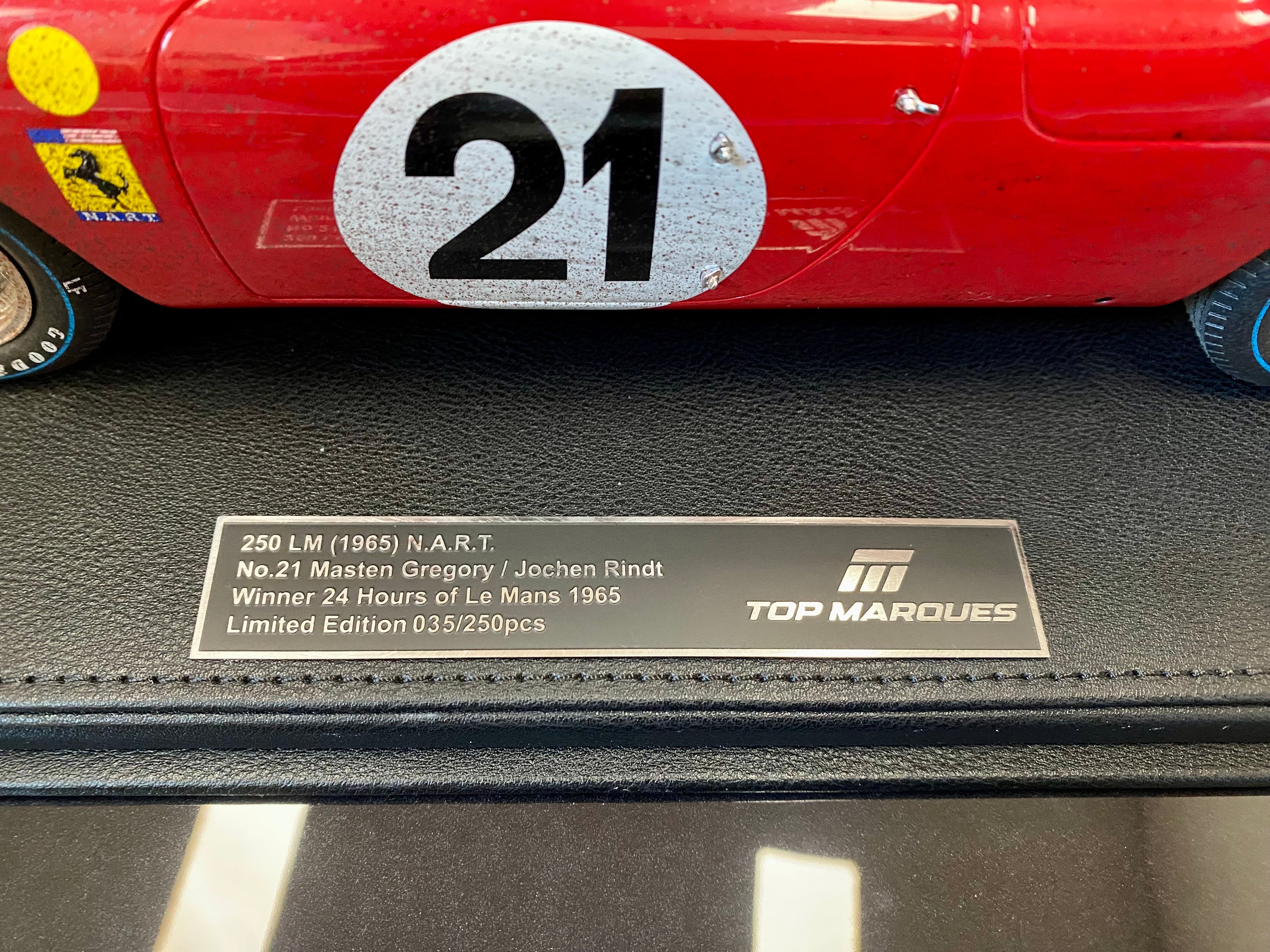 Ferrari 250 LM 1965 Le Mans winner 1:12 scale race weathered