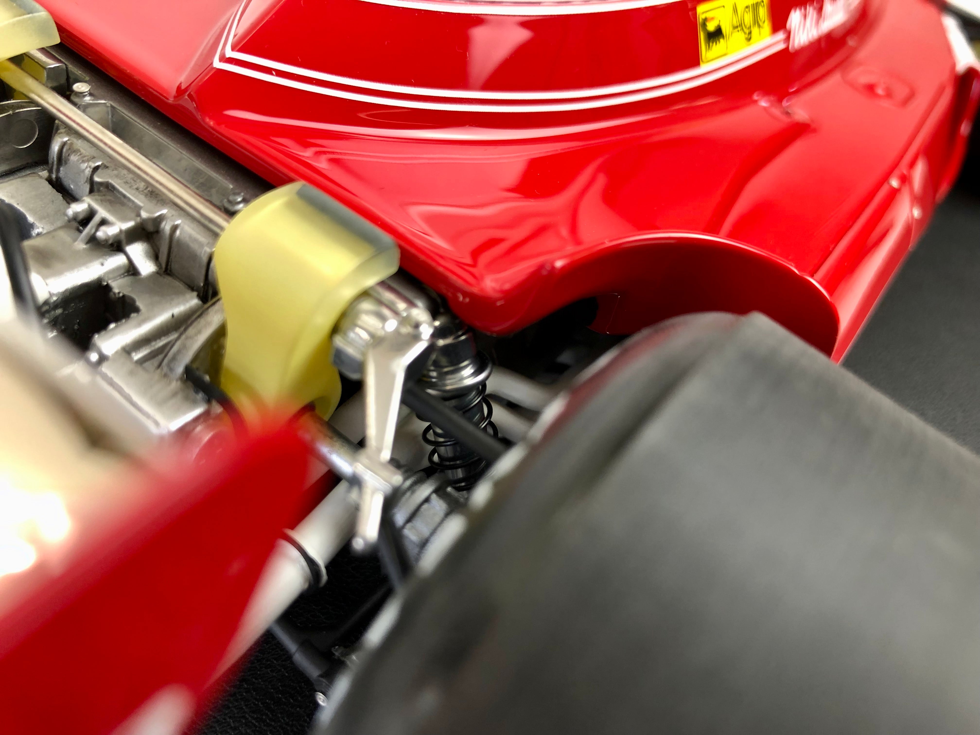 1:12 scale Ferrari 312 T Niki Lauda #12 with driver