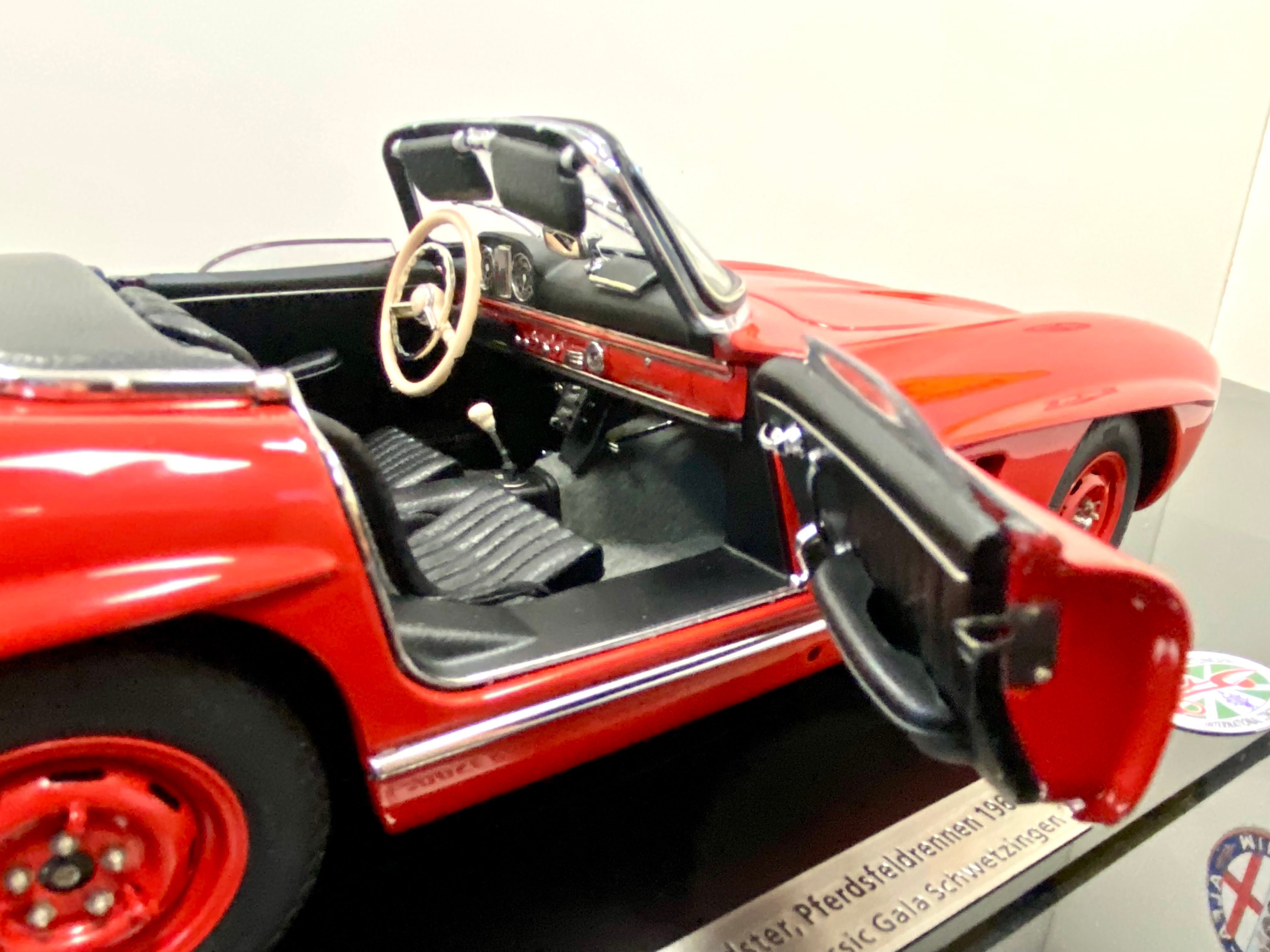 CMC 1:18 Mercedes 300SL M296 Red open top race CGS #4