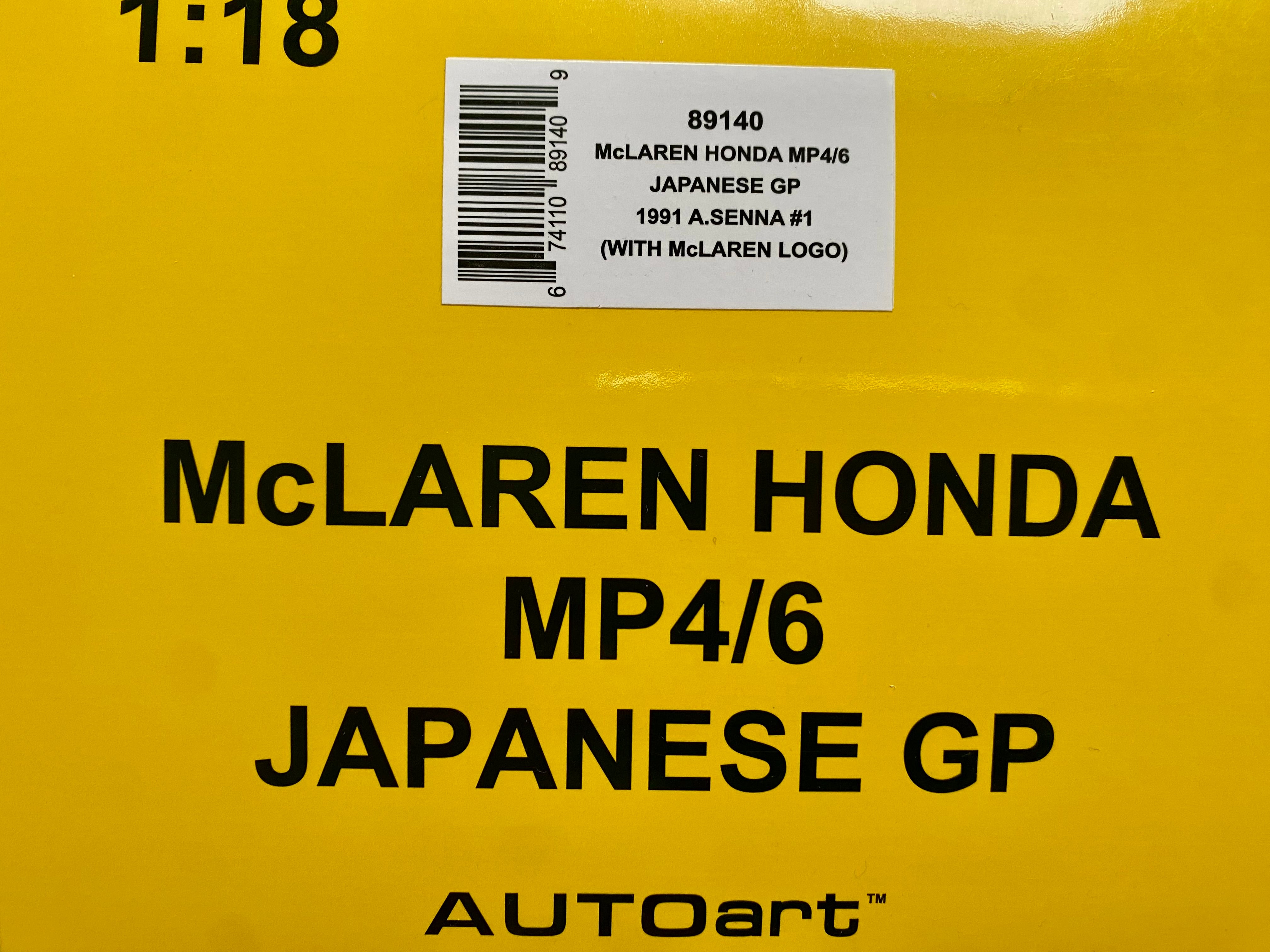 McLaren MP4/6 Senna 1991 1:18 Scale by Autoart