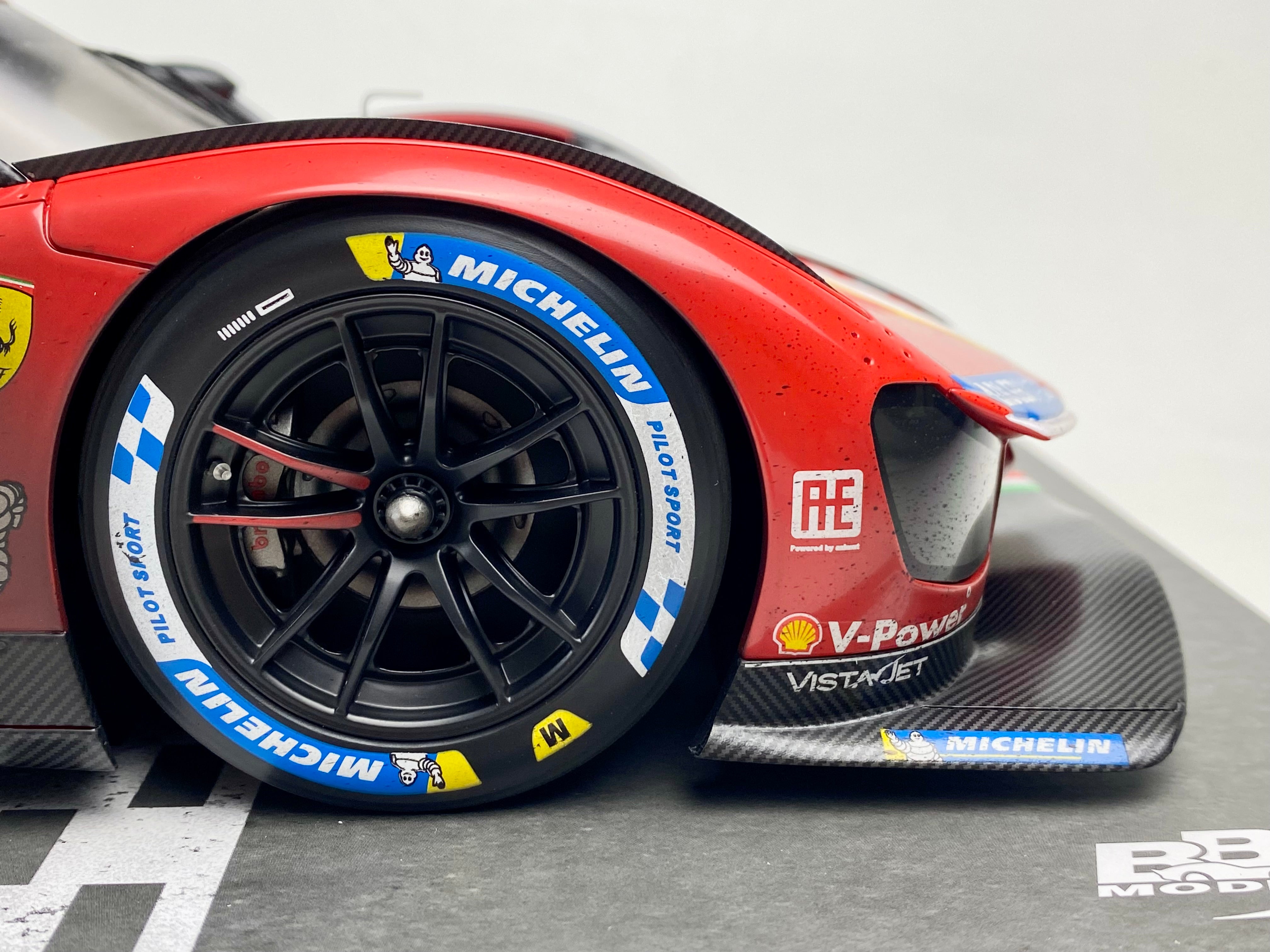 BBR 1:12 scale Ferrari 499P #51 2023 Le Mans winner Race finish