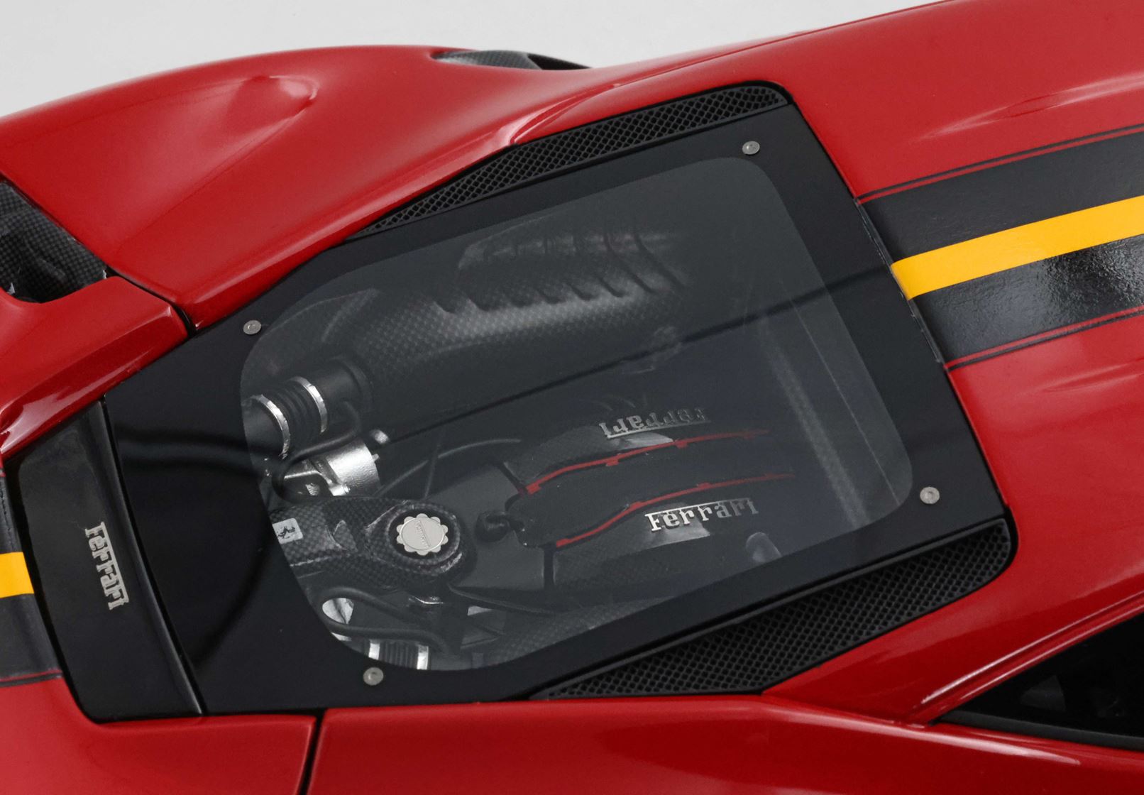 BBR Ferrari 488 Pista 1:18 scale Rosso Corsa Black/yellow stripe