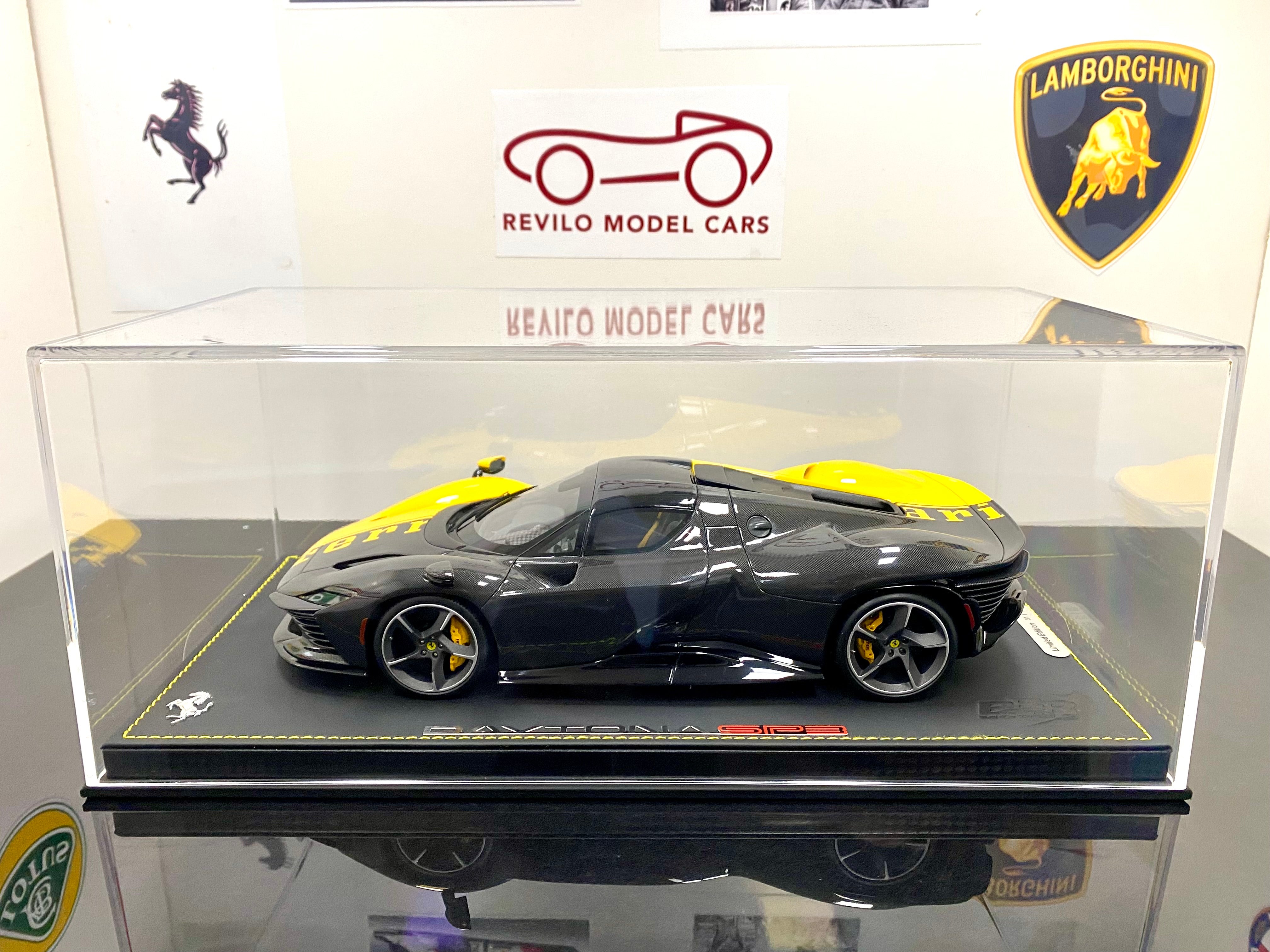 BBR 1:18 scale Ferrari Daytona SP3 Taylor Made 599+1 yellow/black