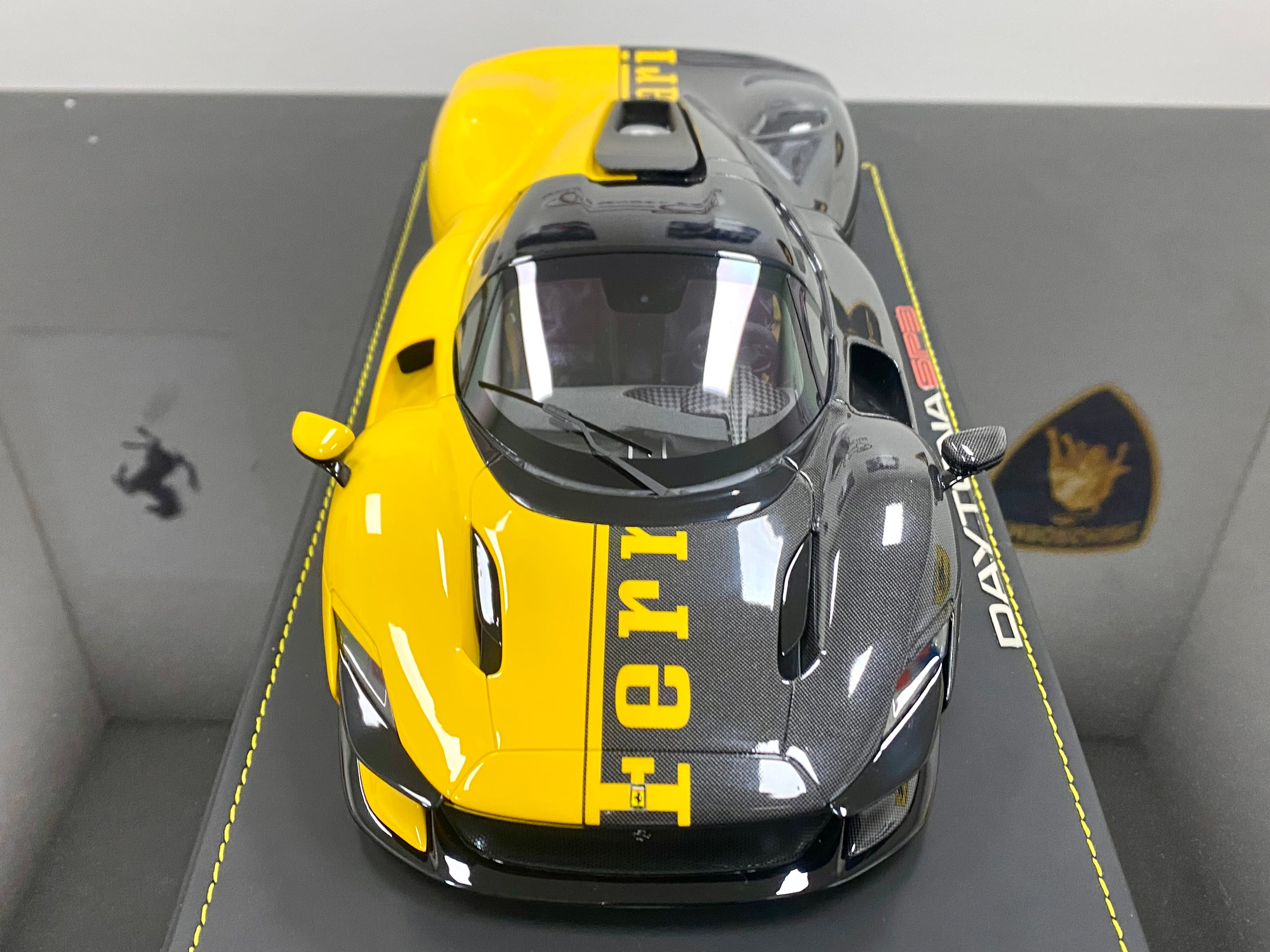 BBR 1:18 scale Ferrari Daytona SP3 Taylor Made 599+1 yellow/black