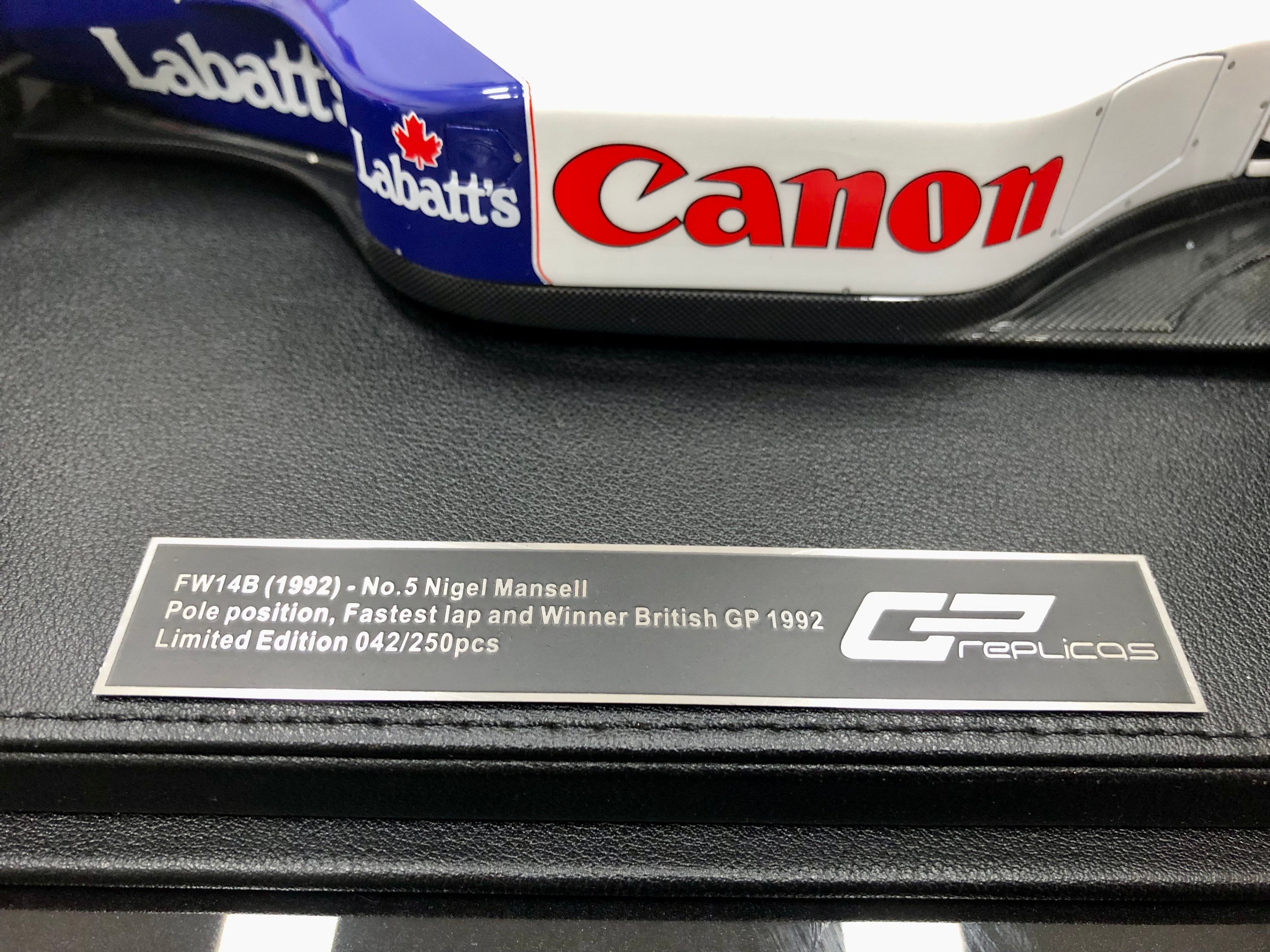 1:12 scale Williams FW14/B winner British Grand Prix 1992 Mansell