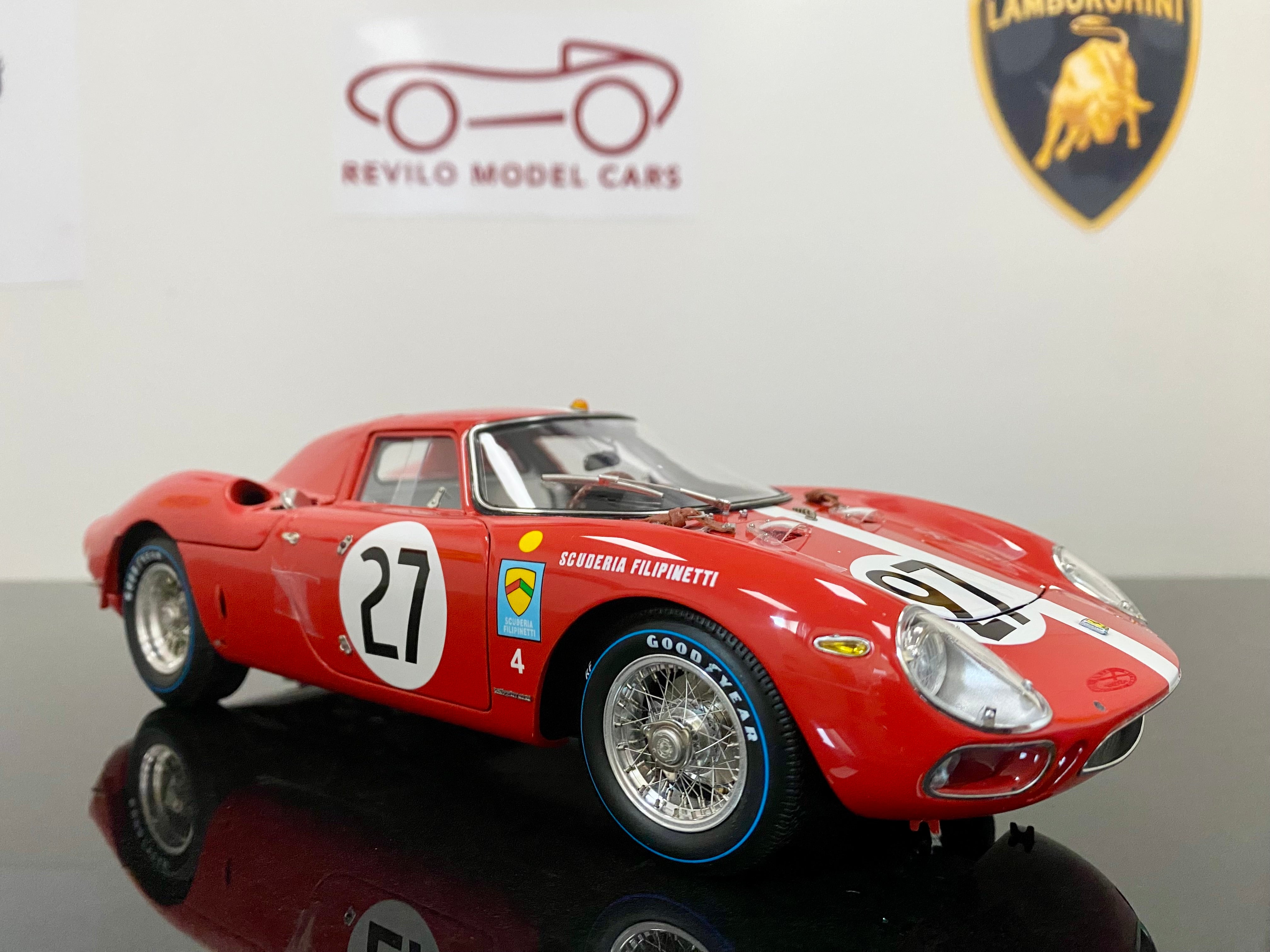 CMC 1:18 scale Ferrari 250 LM M265 #27 Le Mans 1965 Red