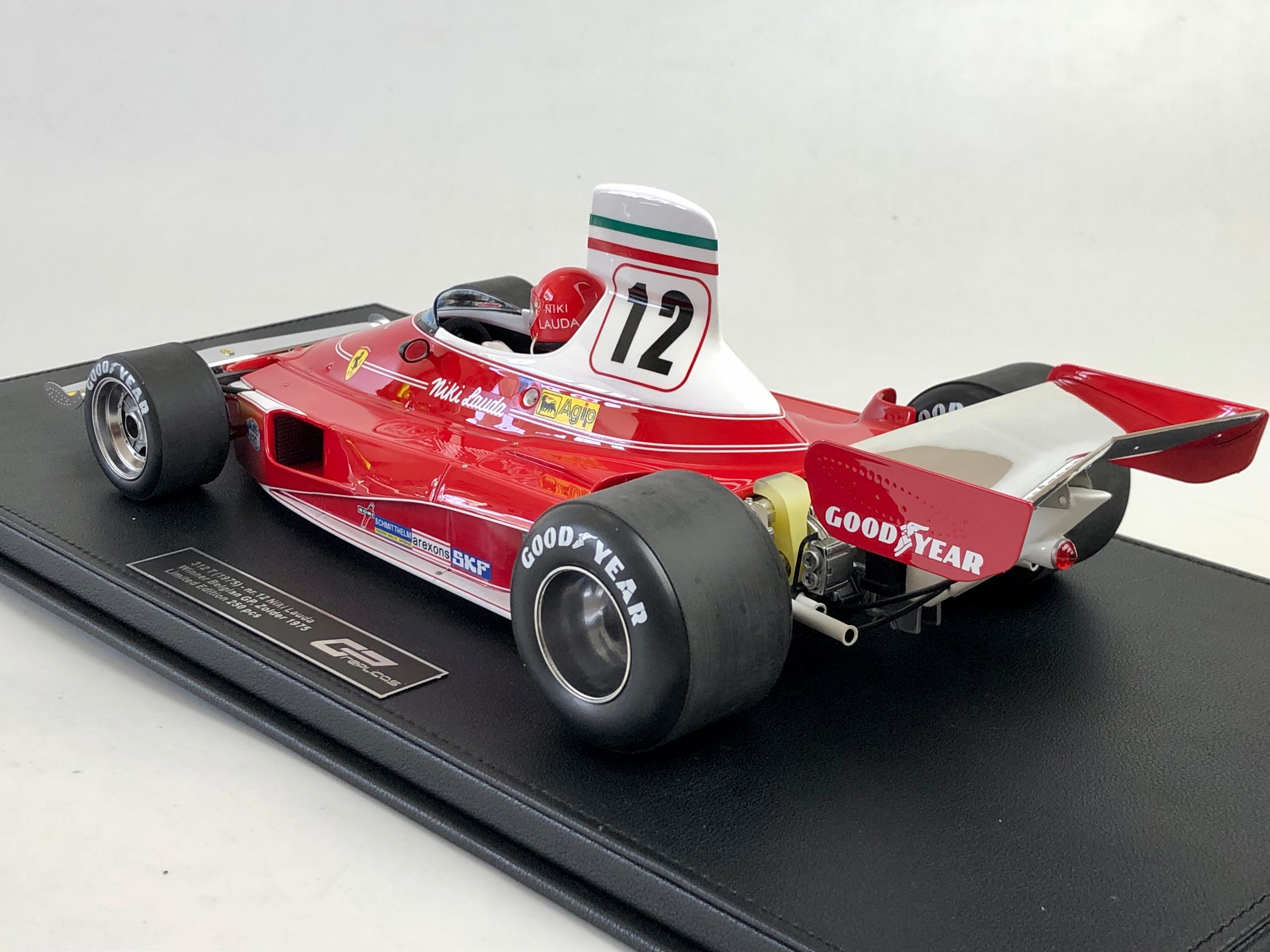 1:12 scale Ferrari 312 T Niki Lauda #12 with driver