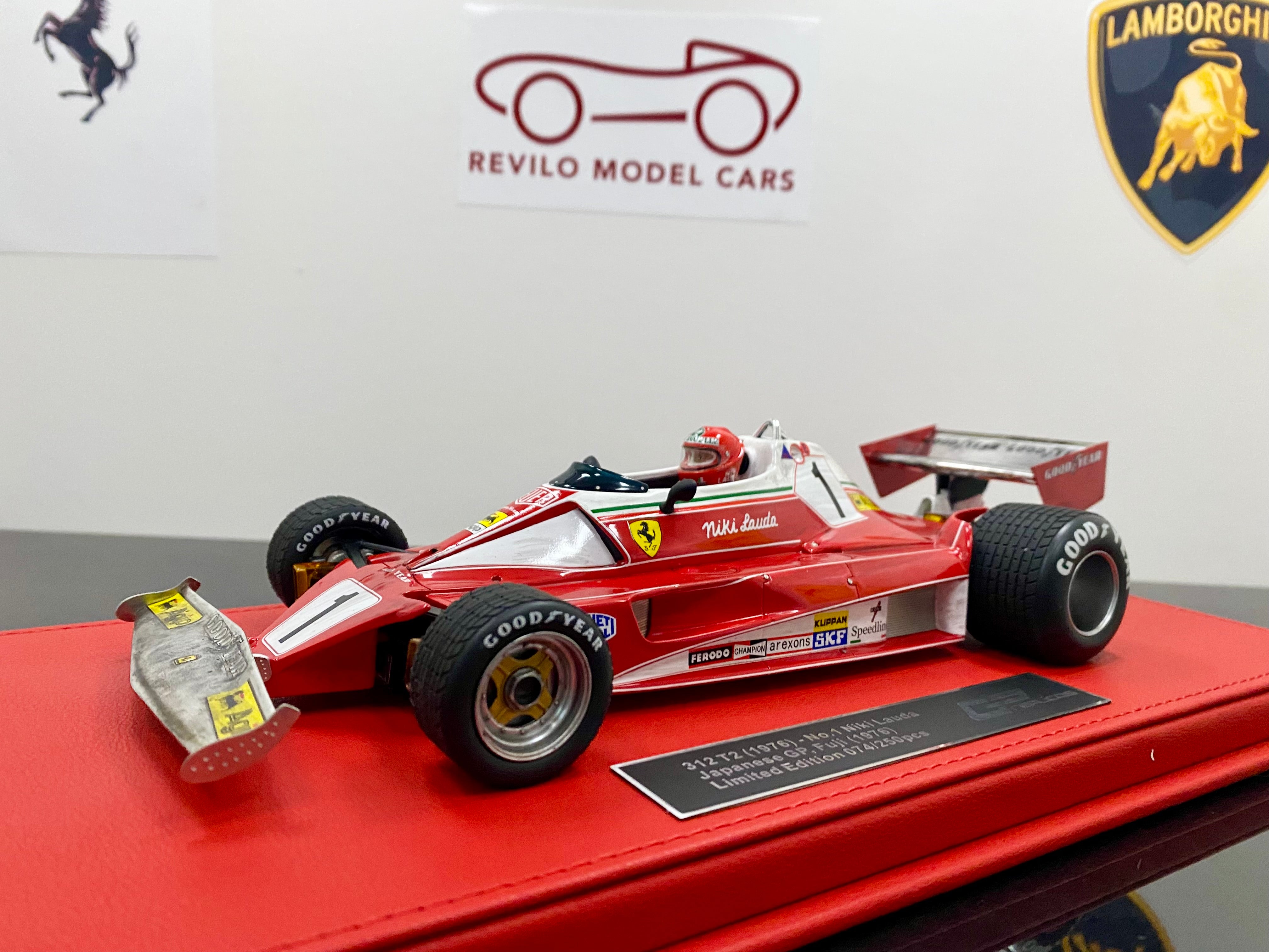 1:18 Ferrari 312 T2 #1 Niki Lauda race weathered 1976 Japanese GP