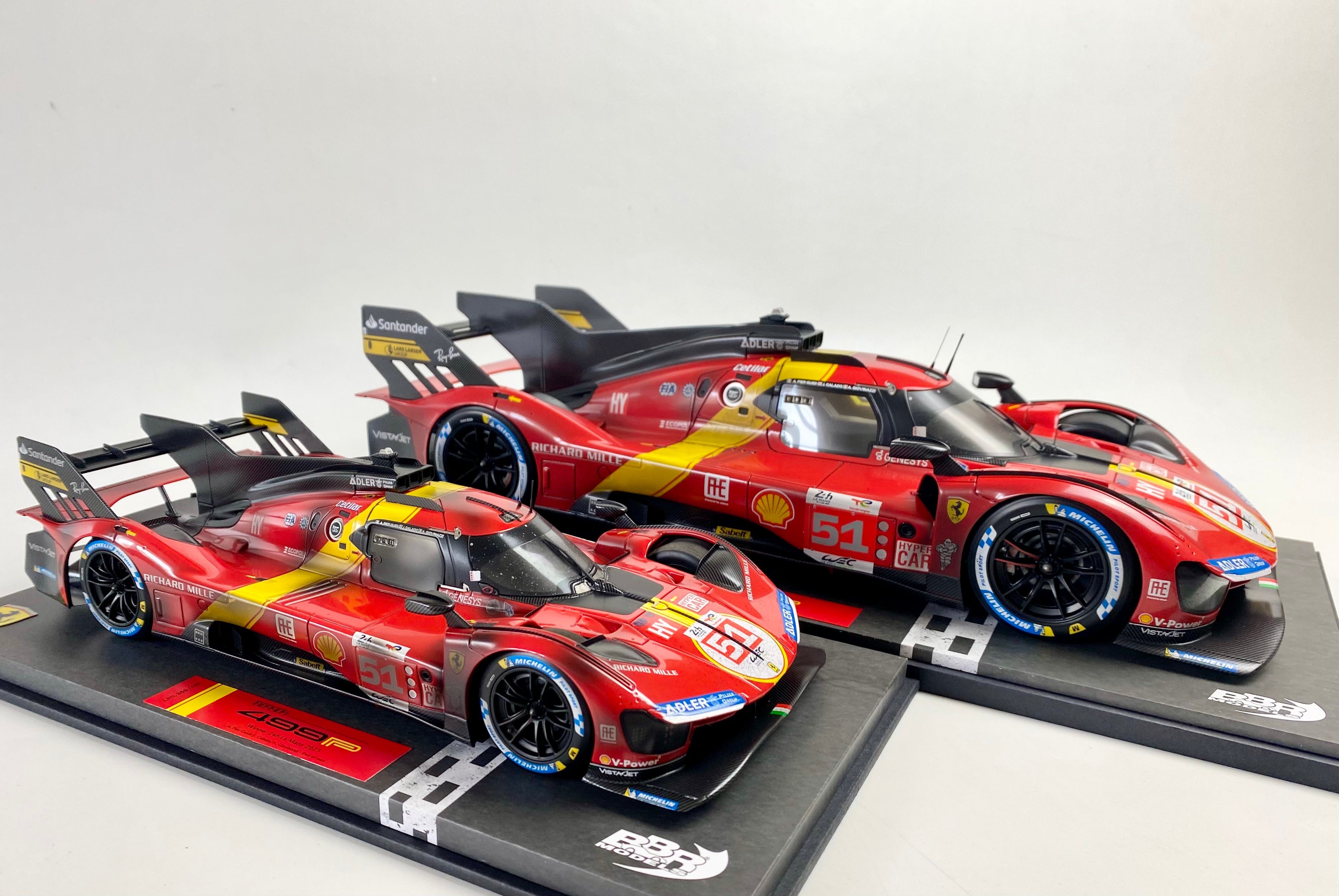 BBR 1:12 scale Ferrari 499P #51 2023 Le Mans winner Race finish