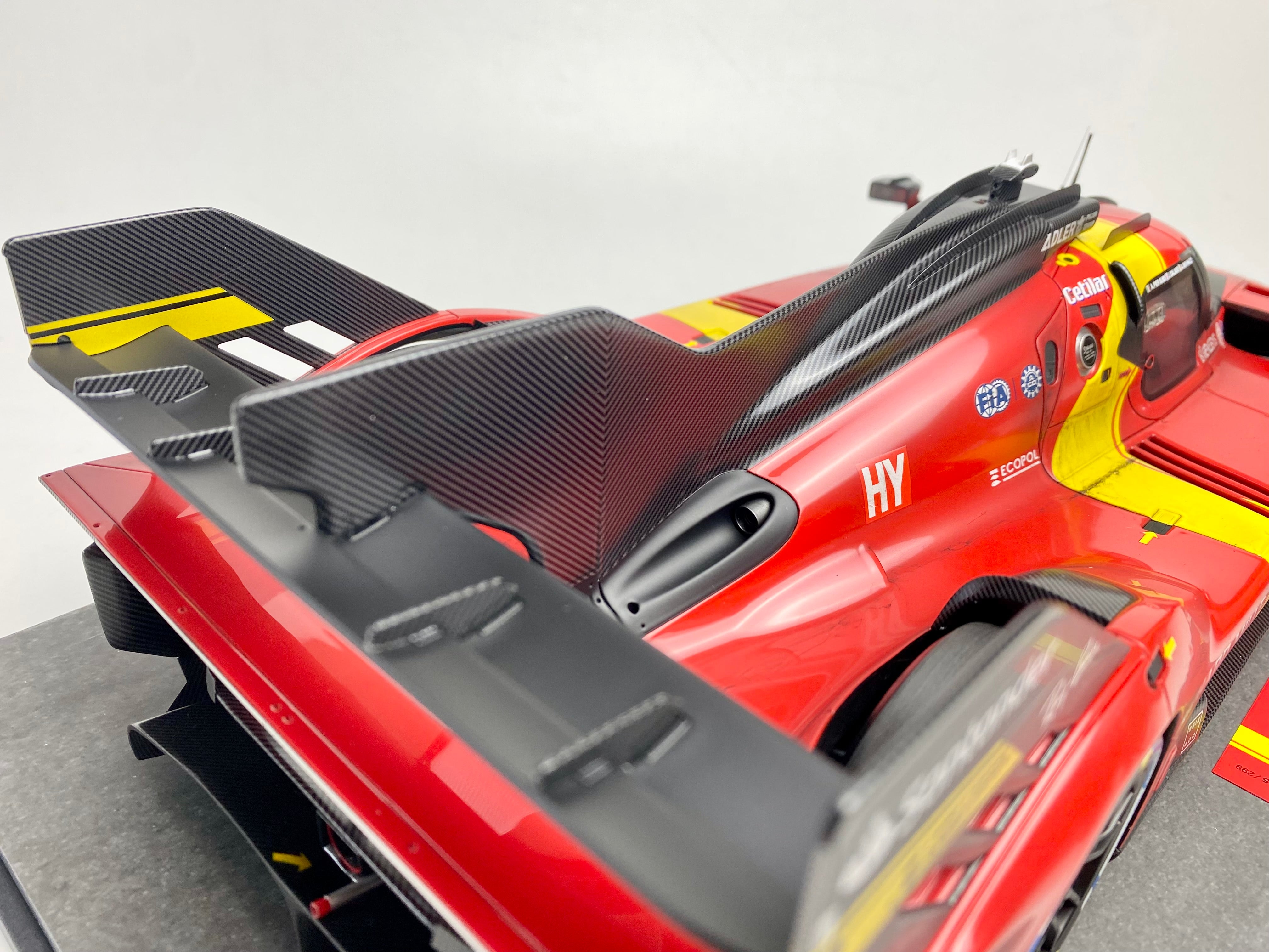 BBR 1:12 scale Ferrari 499P #51 2023 Le Mans winner Race finish