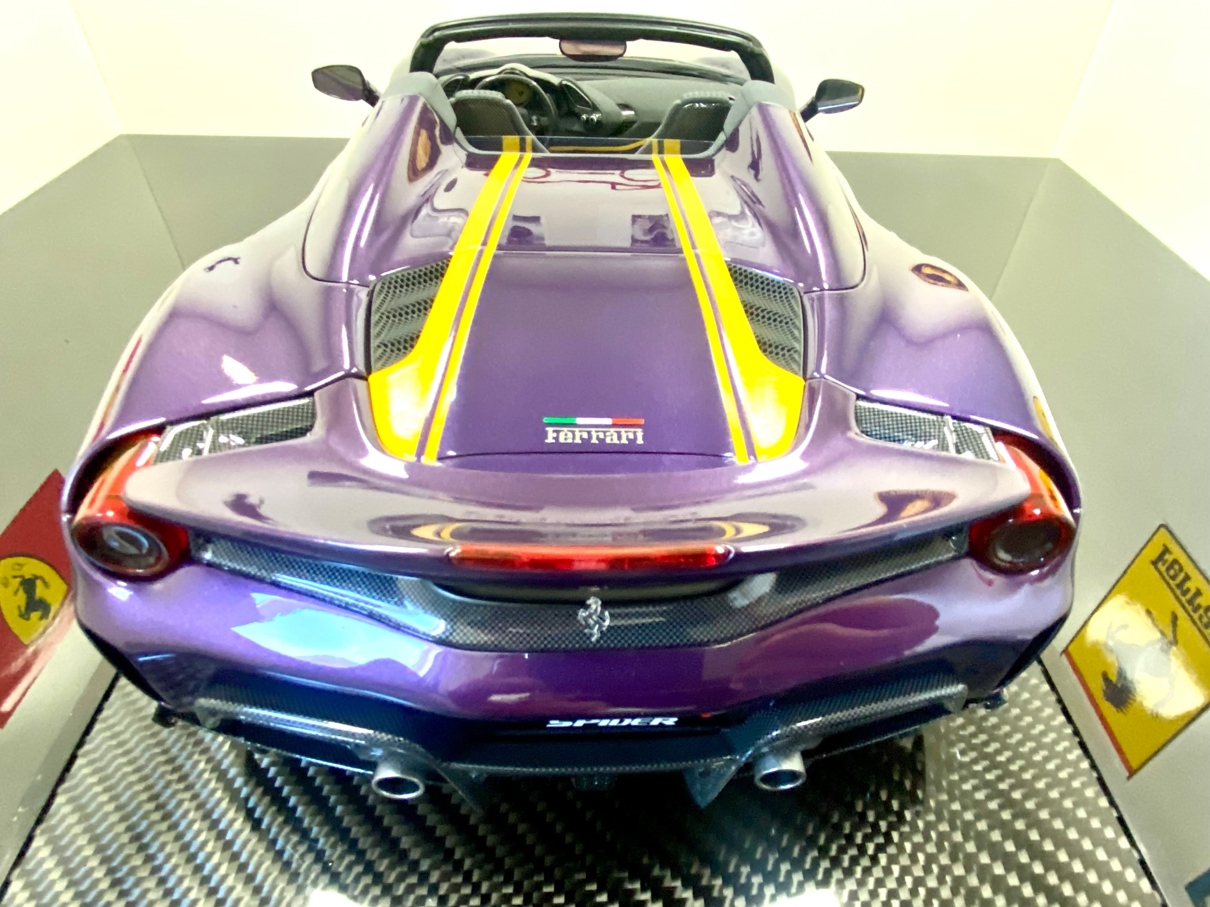 BBR Ferrari 488 Pista Spider 1:12 scale Viola Vio