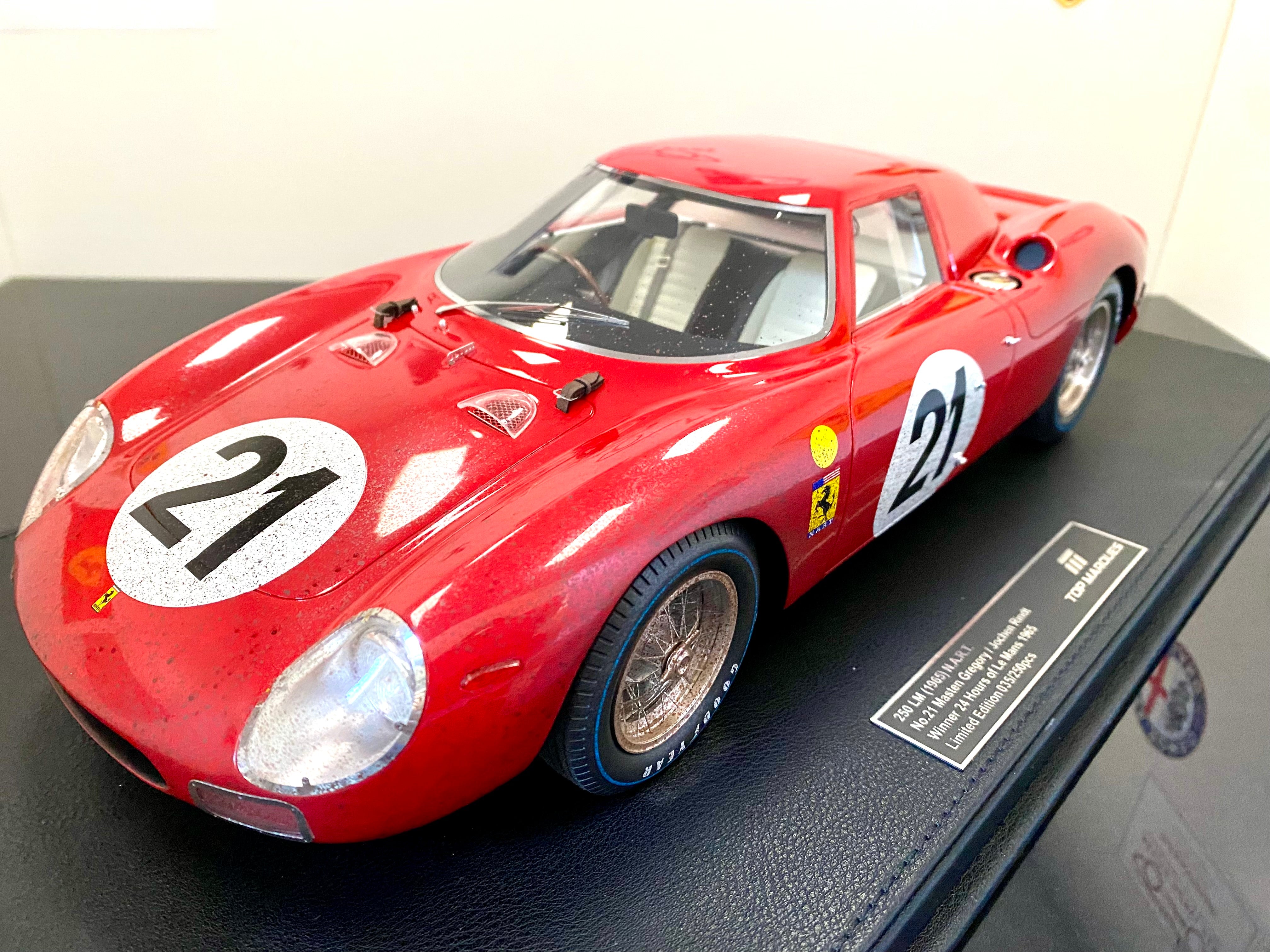 Ferrari 250 LM 1965 Le Mans winner 1:12 scale race weathered