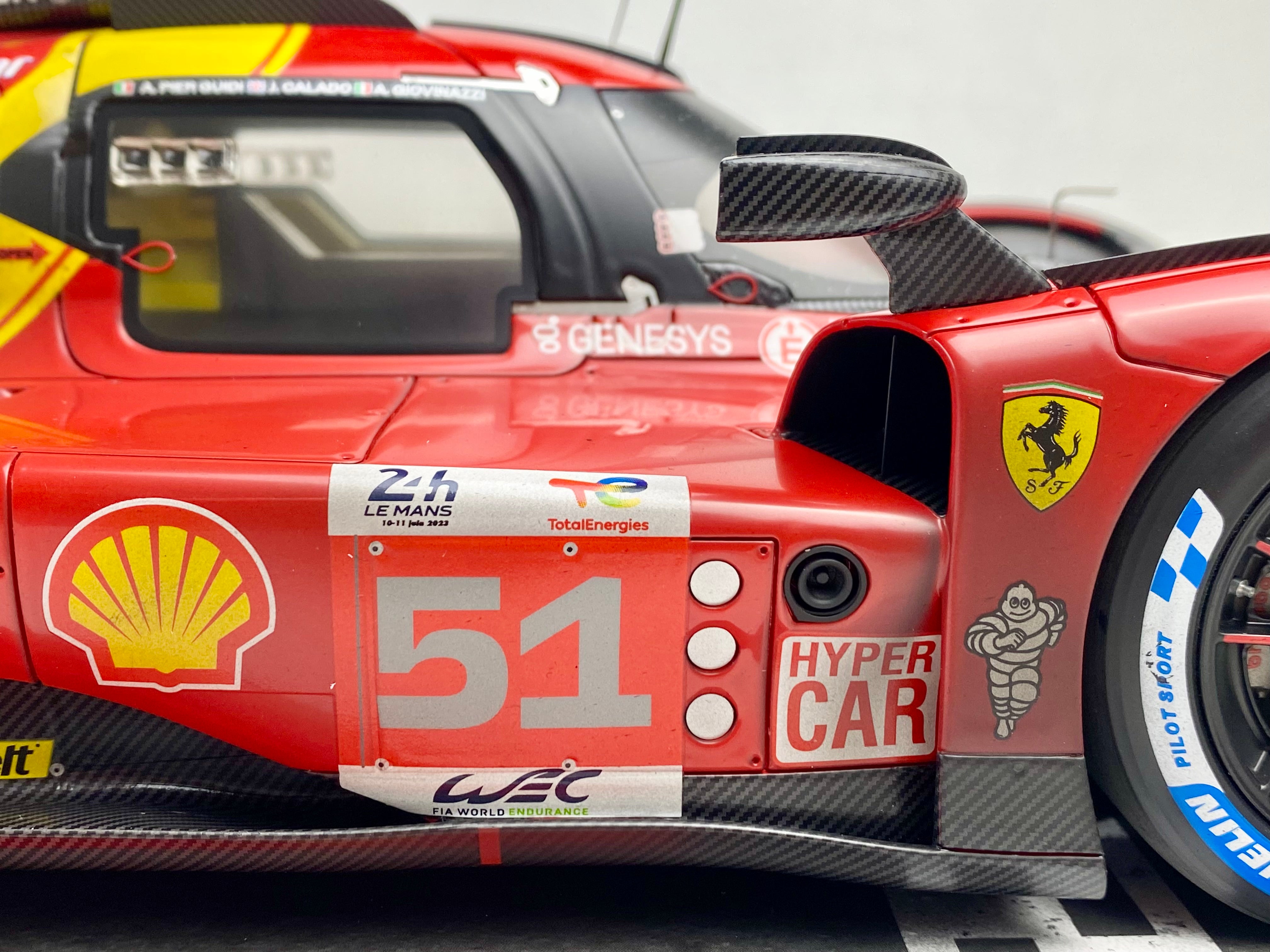 BBR 1:12 scale Ferrari 499P #51 2023 Le Mans winner Race finish