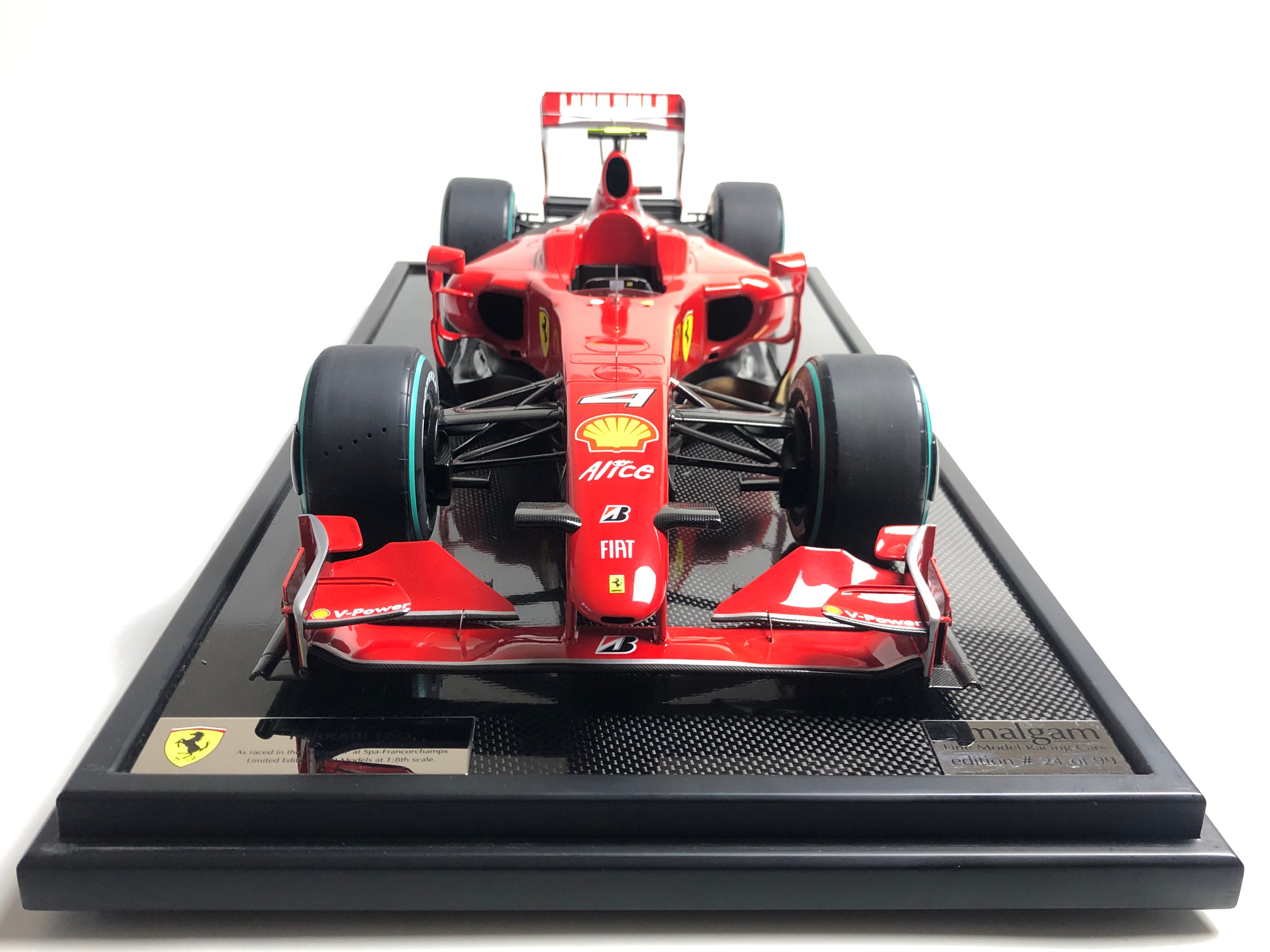 Amalgam 1:8 scale Ferrari F60 Kimi Raikkonen Winner Spa 2009