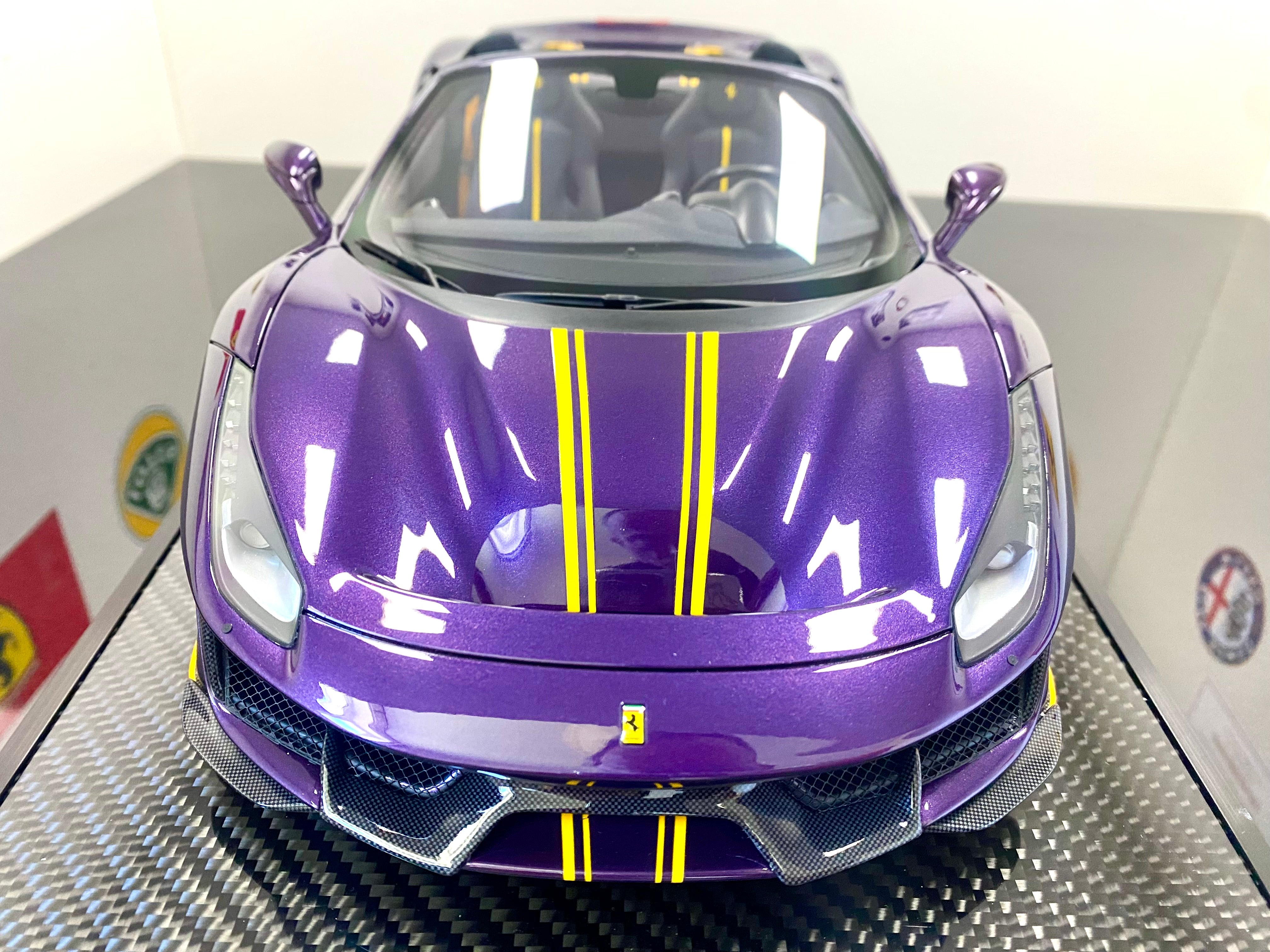 BBR Ferrari 488 Pista Spider 1:12 scale Viola Vio