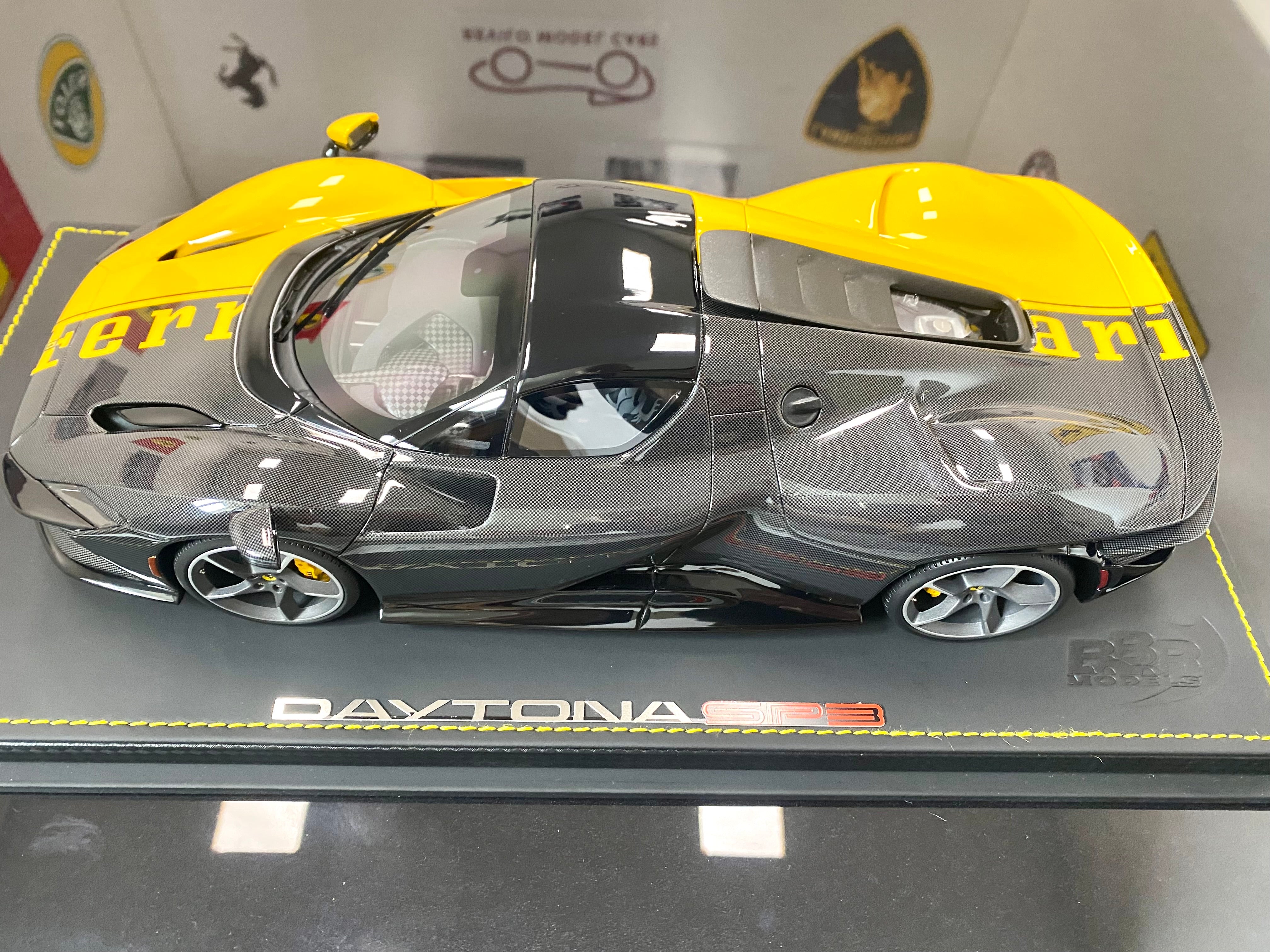 BBR 1:18 scale Ferrari Daytona SP3 Taylor Made 599+1 yellow/black