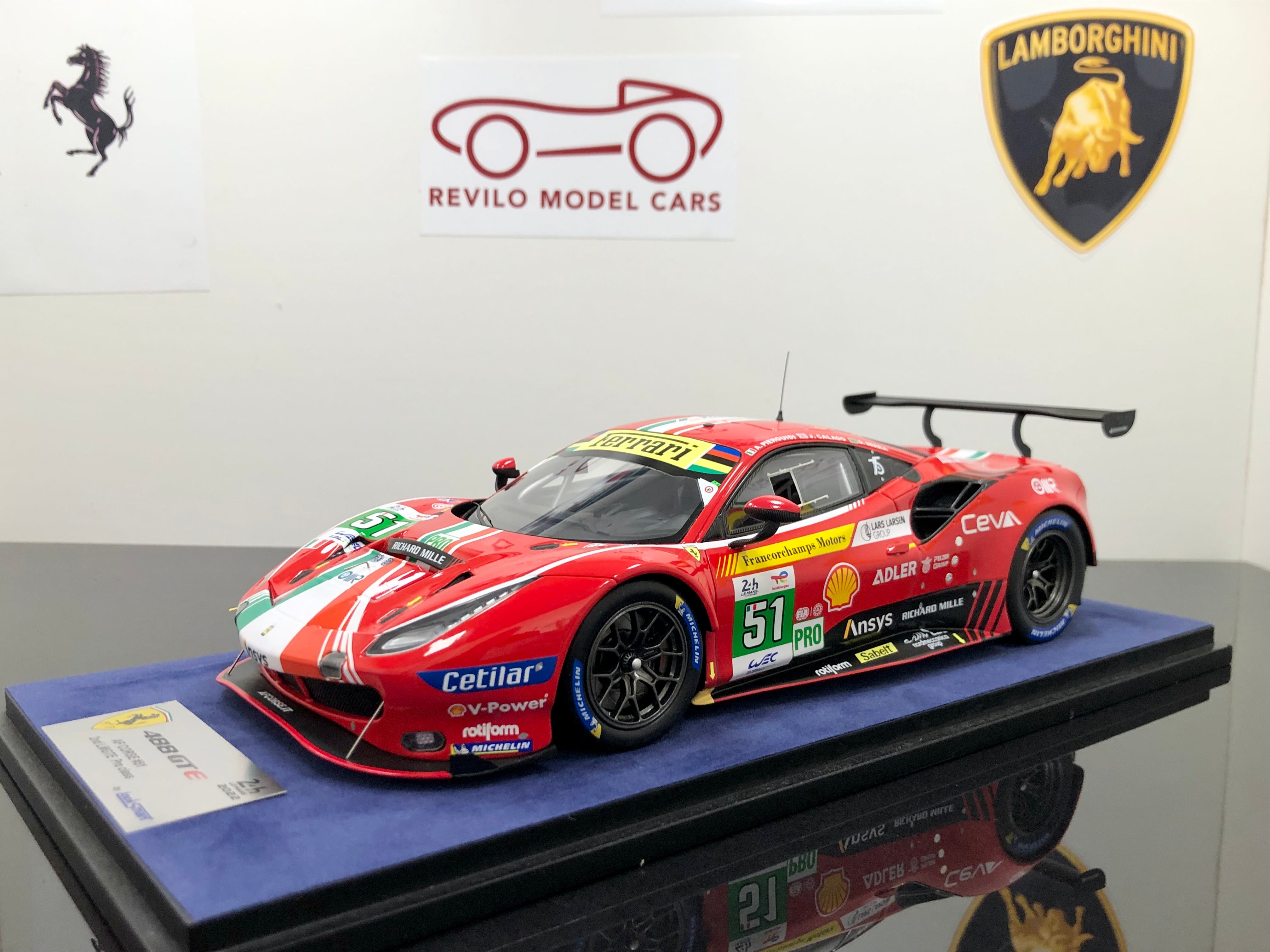 Ferrari 488 GTE Le Mans class winner #51 1:18 scale