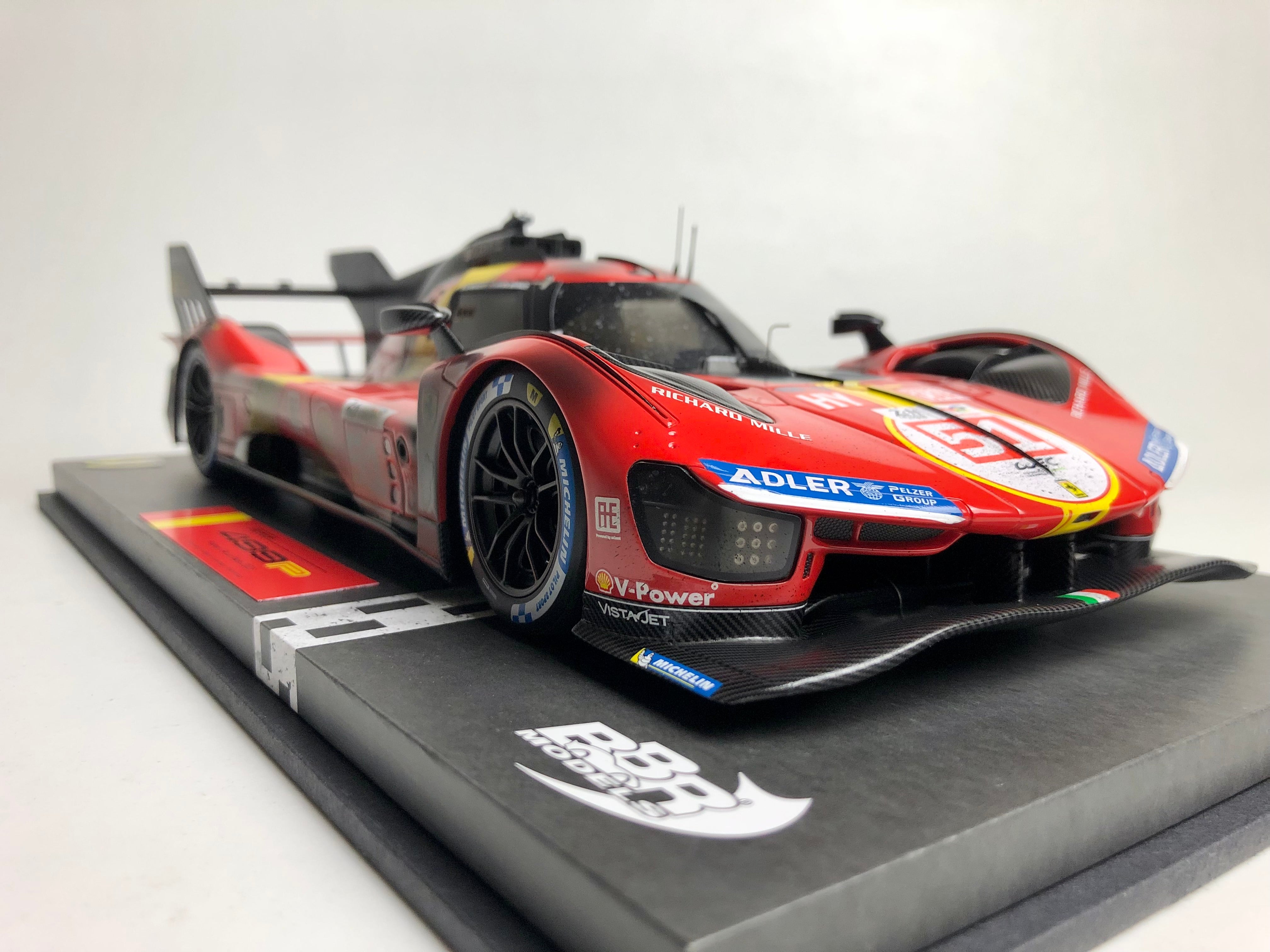 BBR 1:12 scale Ferrari 499P #51 2023 Le Mans winner Race finish