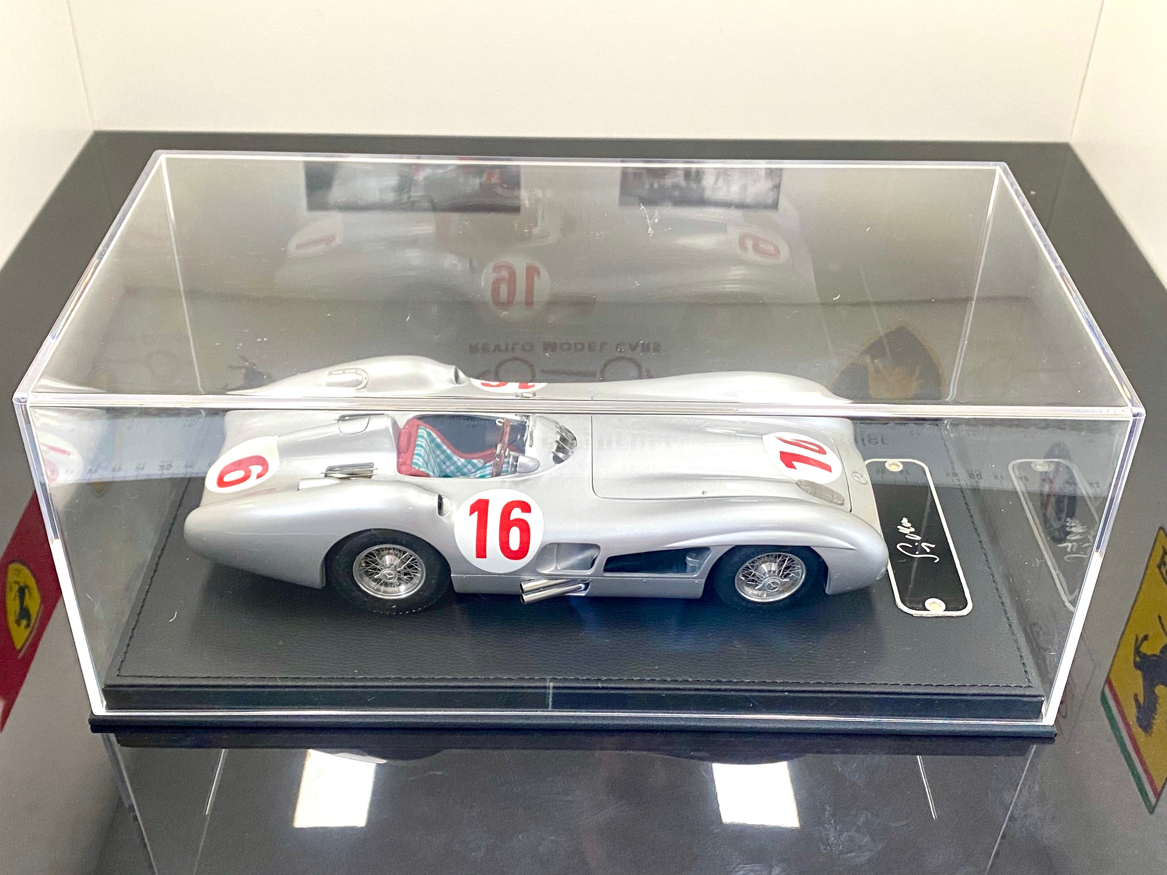 CMC M057 1:18 Mercedes W196 Streamliner #16 Stirling Moss signed plaque and case