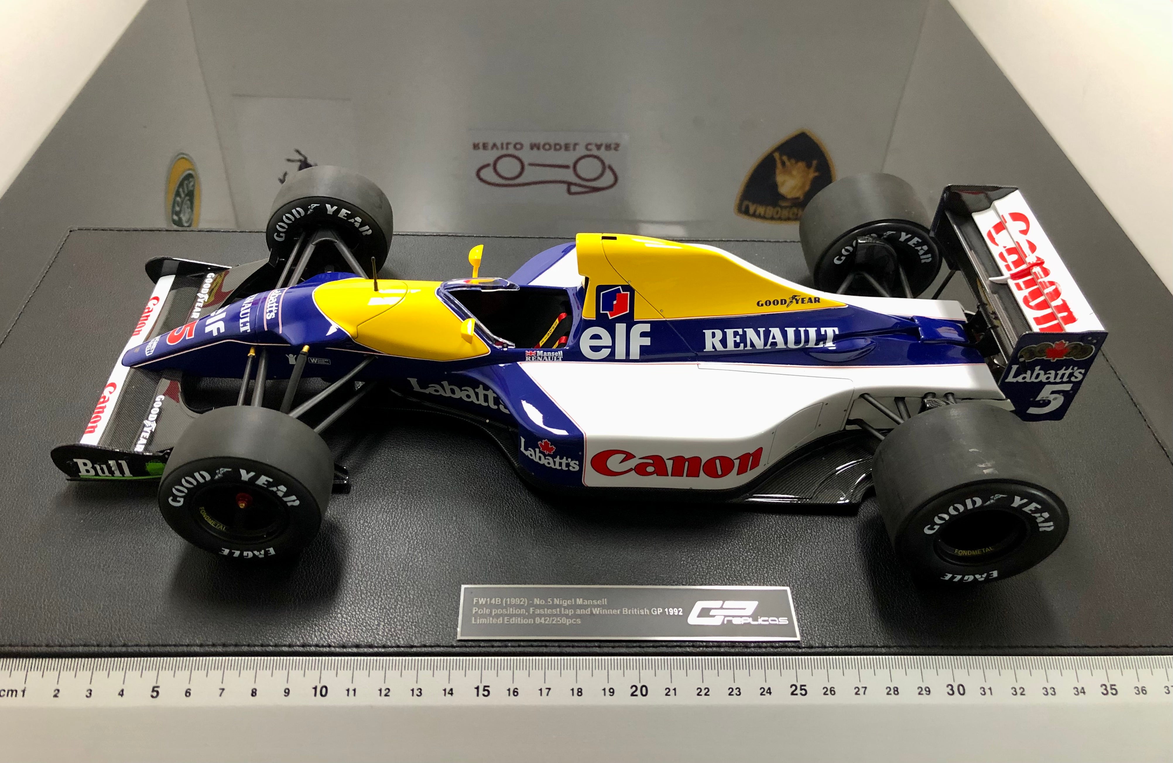 1:12 scale Williams FW14/B winner British Grand Prix 1992 Mansell