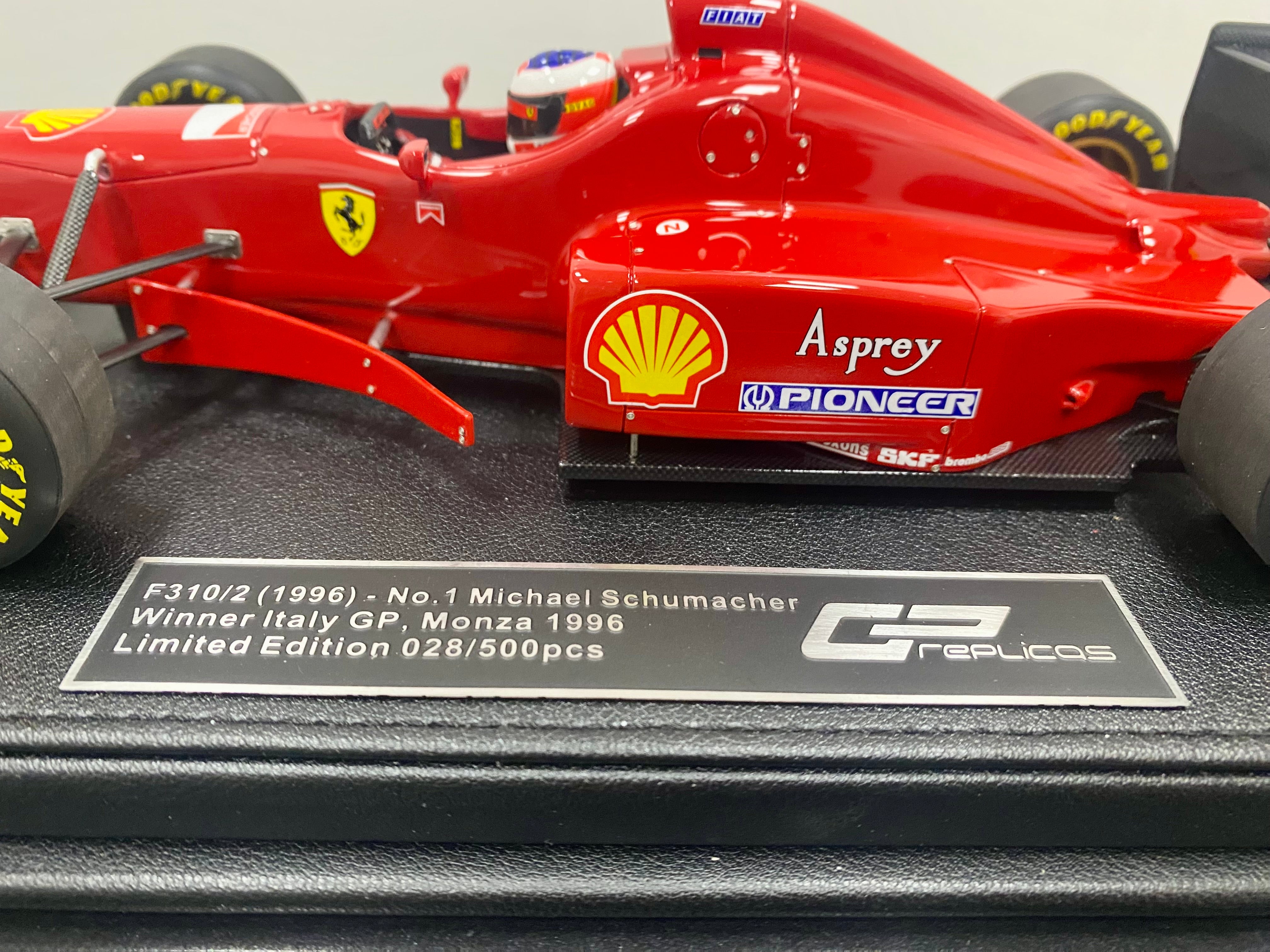 GP Replicas 1:18 scale Ferrari F310/2 1996 #1 Schumacher Italian GP winner