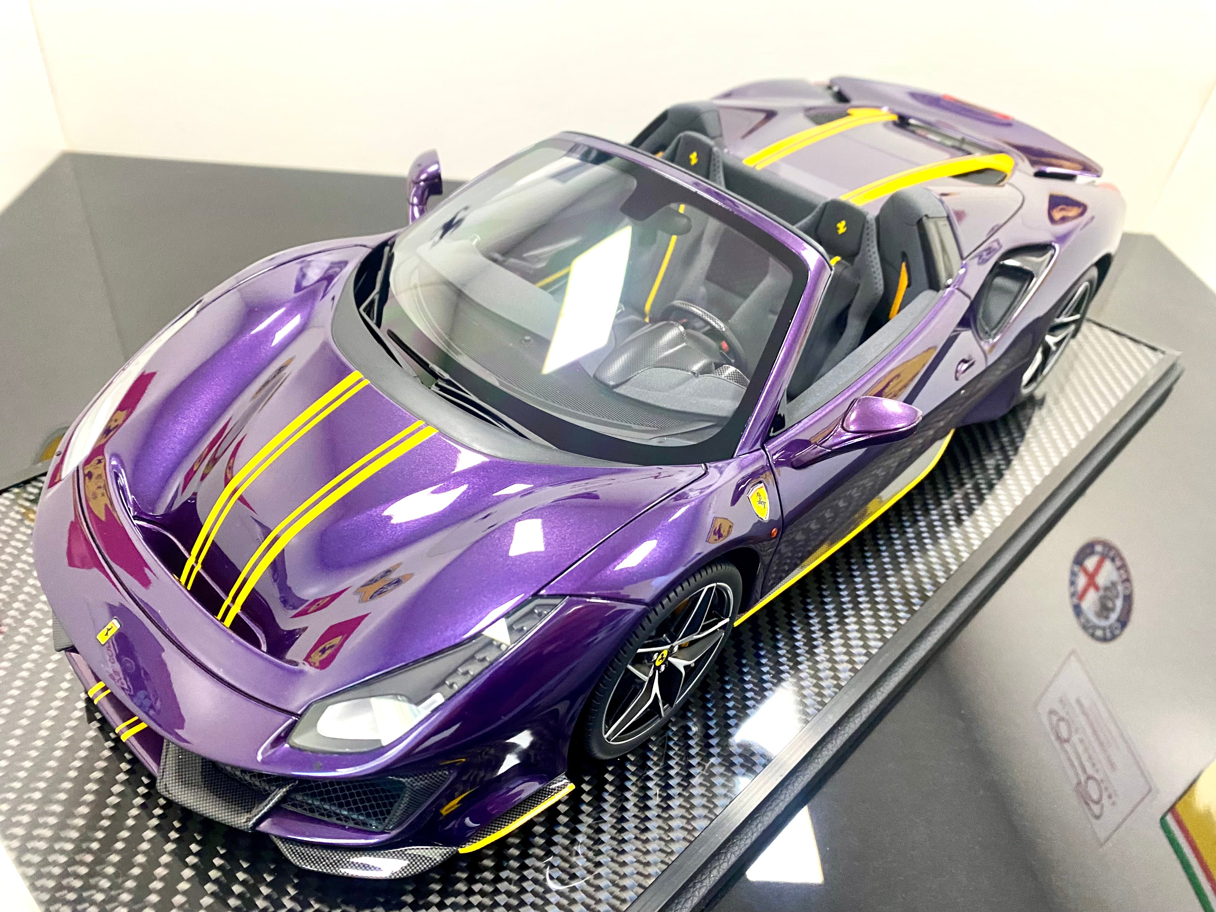 BBR Ferrari 488 Pista Spider 1:12 scale Viola Vio