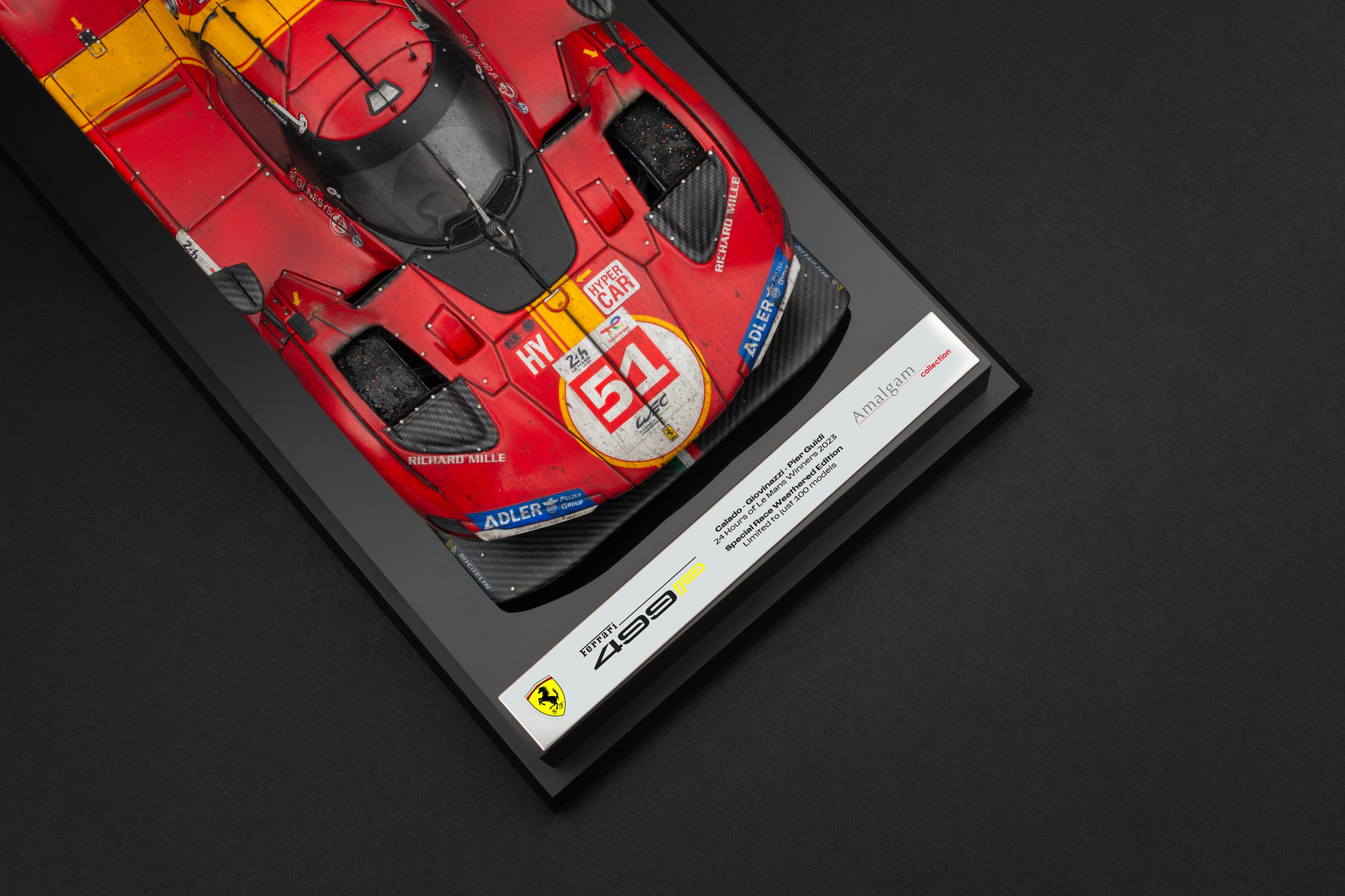 Amalgam 1:18 Ferrari 499P #51 2023 Le Mans Winner WEATHERED