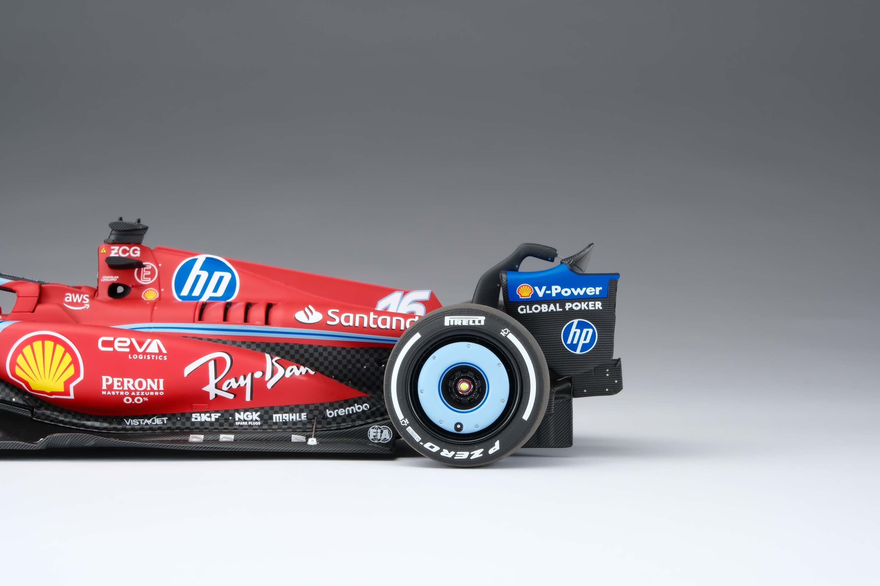 Amalgam Ferrari F1-24 Miami GP 1:18 scale 2024 #16 Leclerc