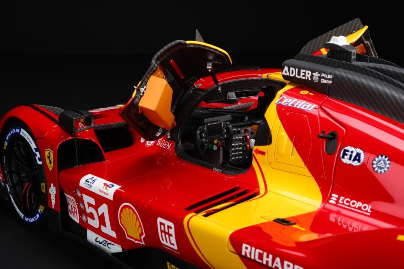 Amalgam 1:8 scale Ferrari 499P 2023 Le Mans Winner